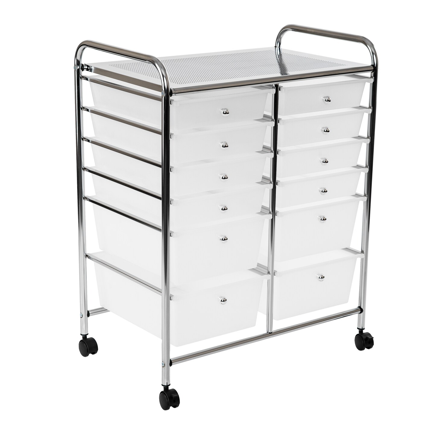 Seville Classics 12-Drawer Rolling Organizer Cart, 25.2&#x22; W x 15.2&#x22; D x 31.7&#x22; H