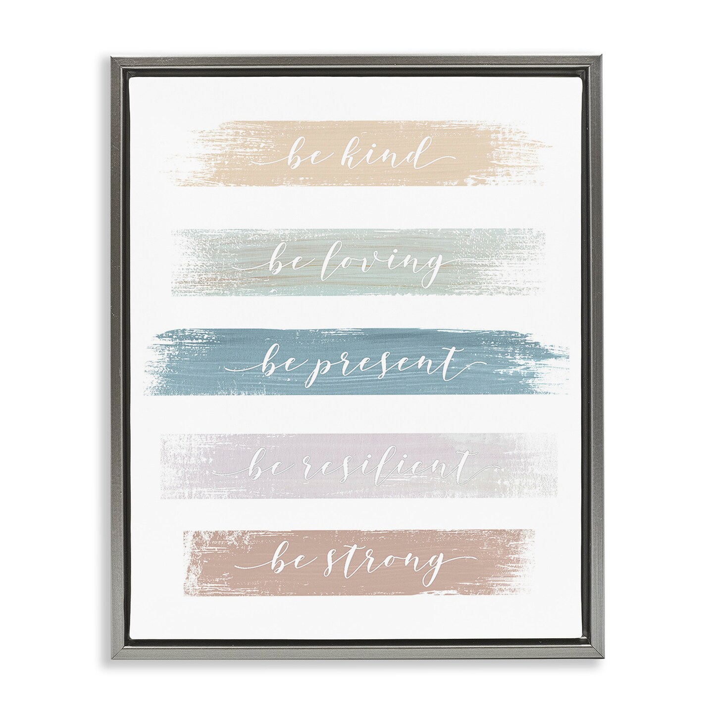 Stupell Industries Be Strong Inspirational Floating Frame Design By GraffiTee Studios