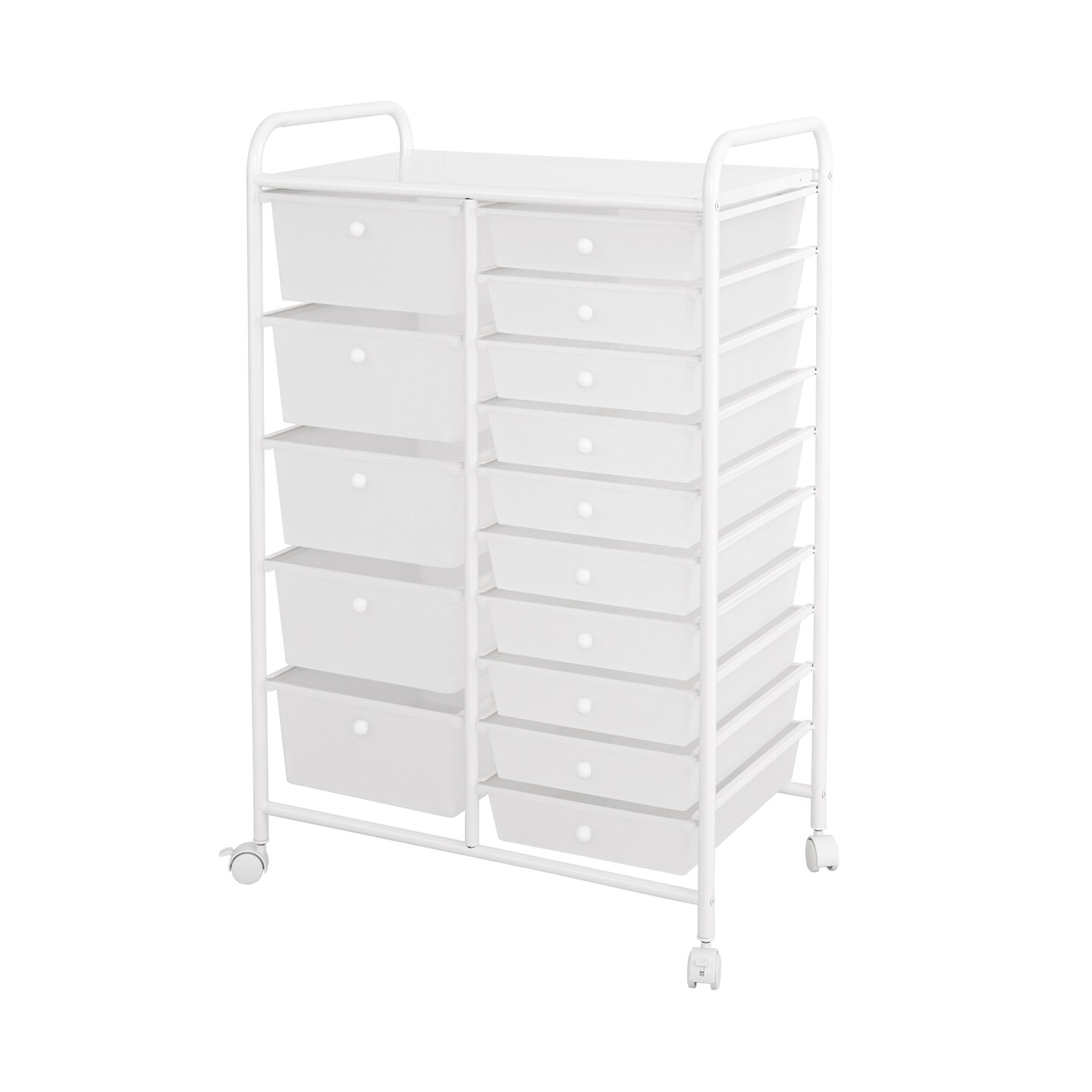 Seville Classics 15-Drawer Organizer Cart, 25.2&#x22; W x 15.3&#x22; D x 38.2&#x22; H
