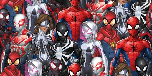 Licensed Marvel Prints Marvel Spiderman &#x26; Friends Cotton Fabric by the Yard