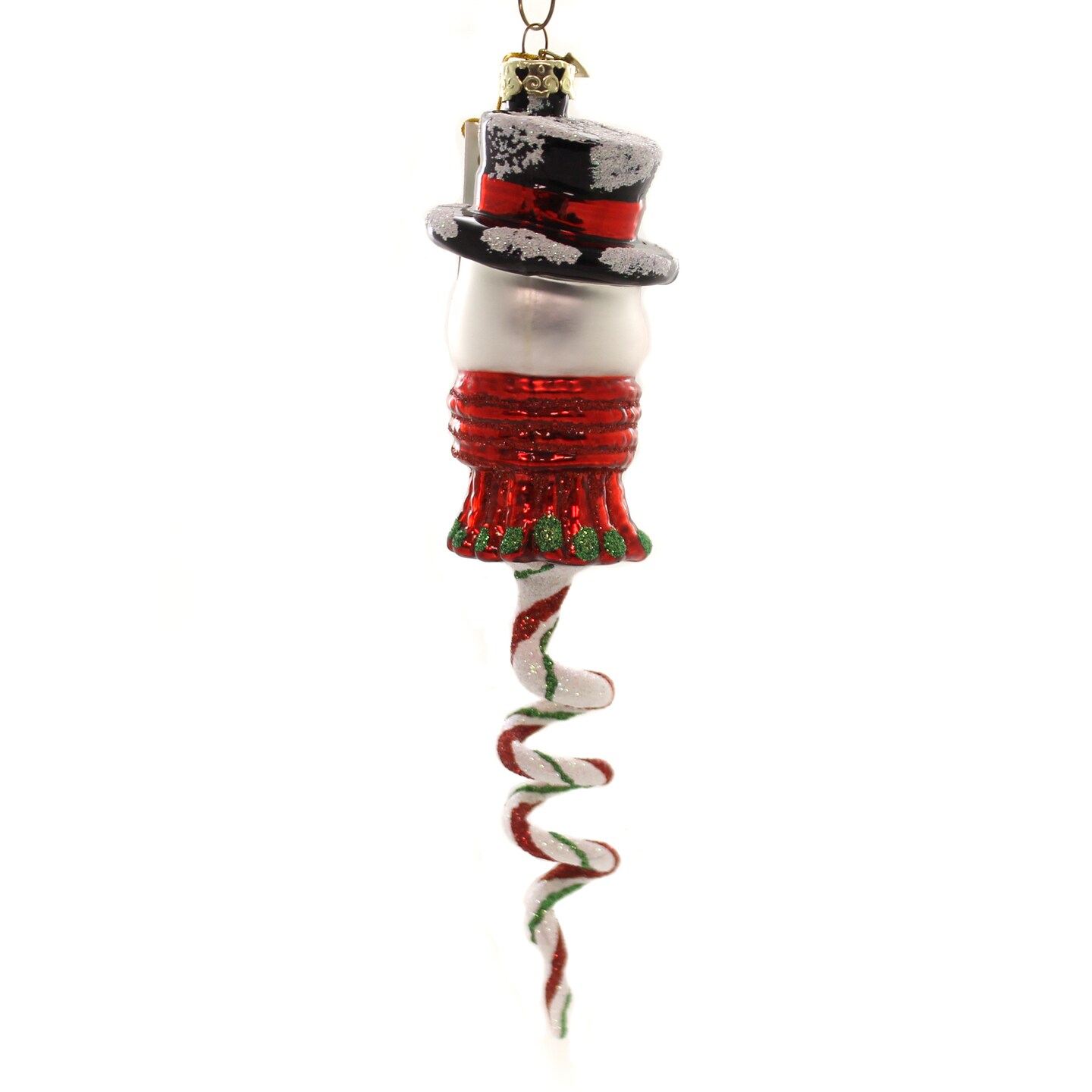 Noble Gems 8.0 Inch Snowman Spiral Ornament Tree Ornament , Hand Crafted
