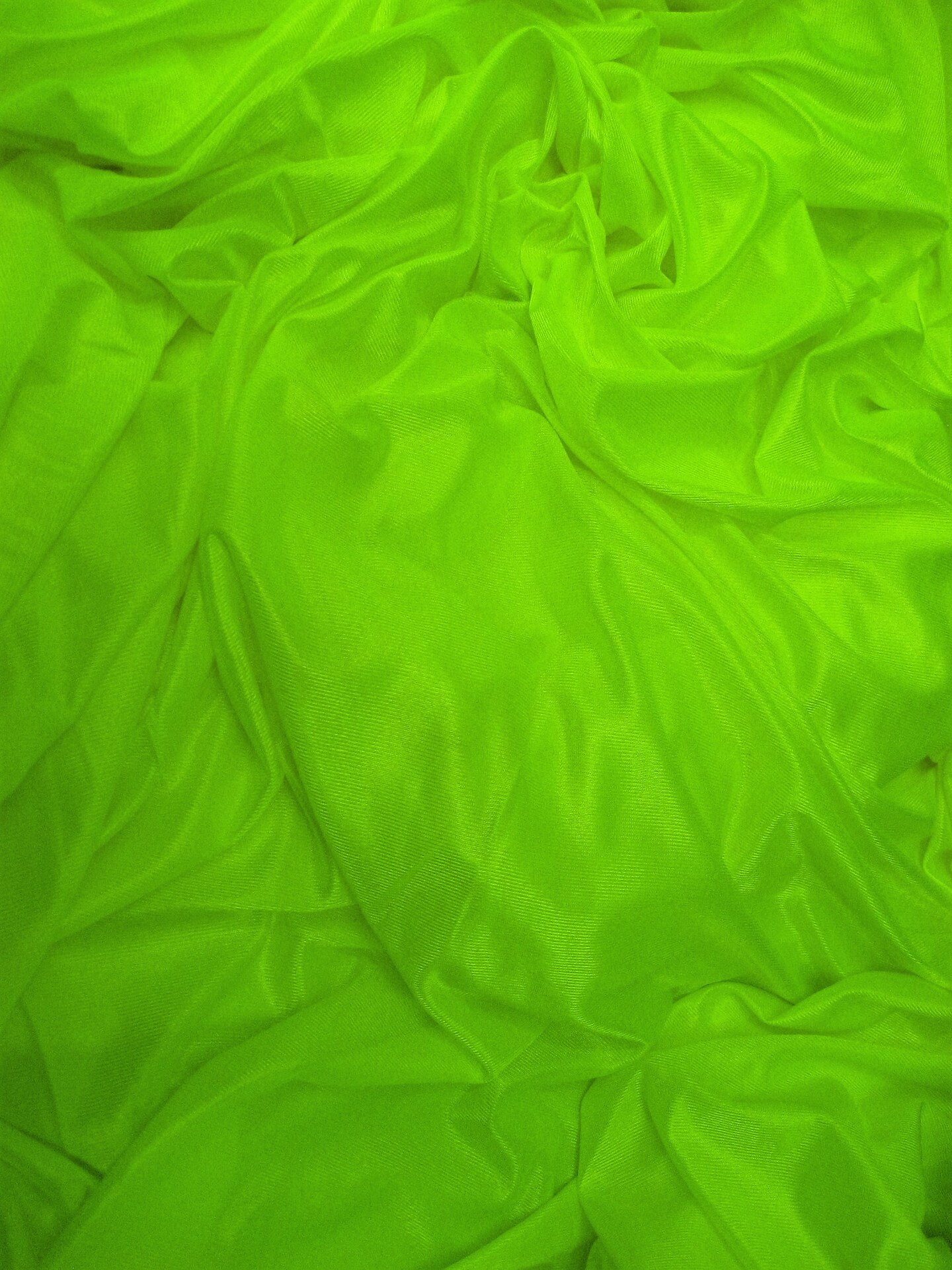 1 Yard Low Stretch Neon Green Polyester Fabric For Aerial Silks Hammocks Backdrops Crafts 108&#x2033;-120&#x2033; Wide