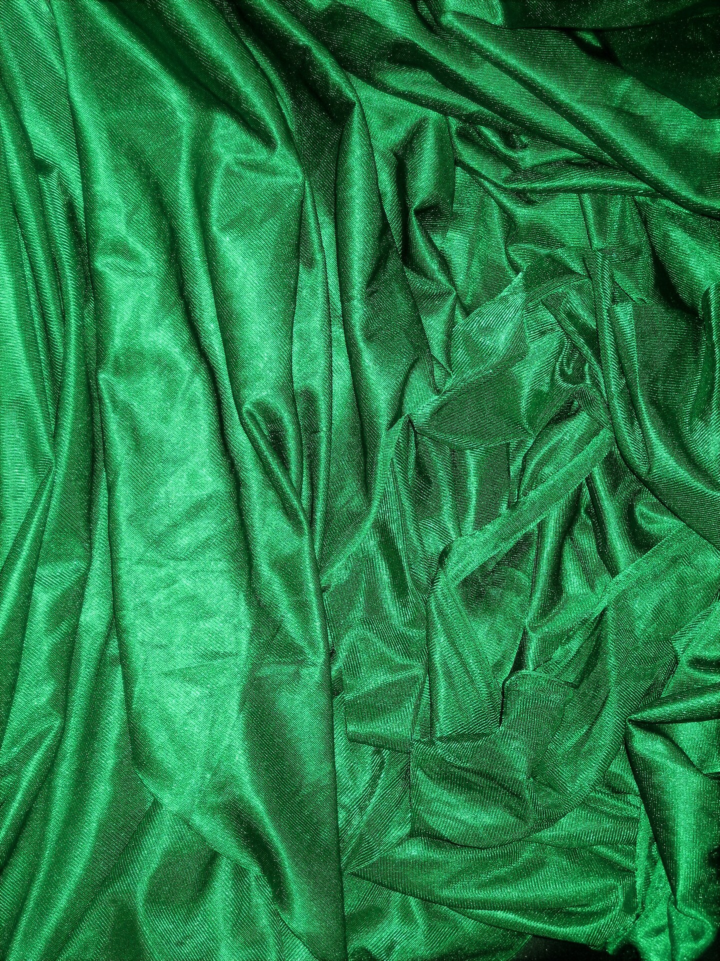 1 Yard Low Stretch Kelly Green Polyester Fabric For Aerial Silks Backdrops Crafts 108&#x2033;-120&#x2033; Wide