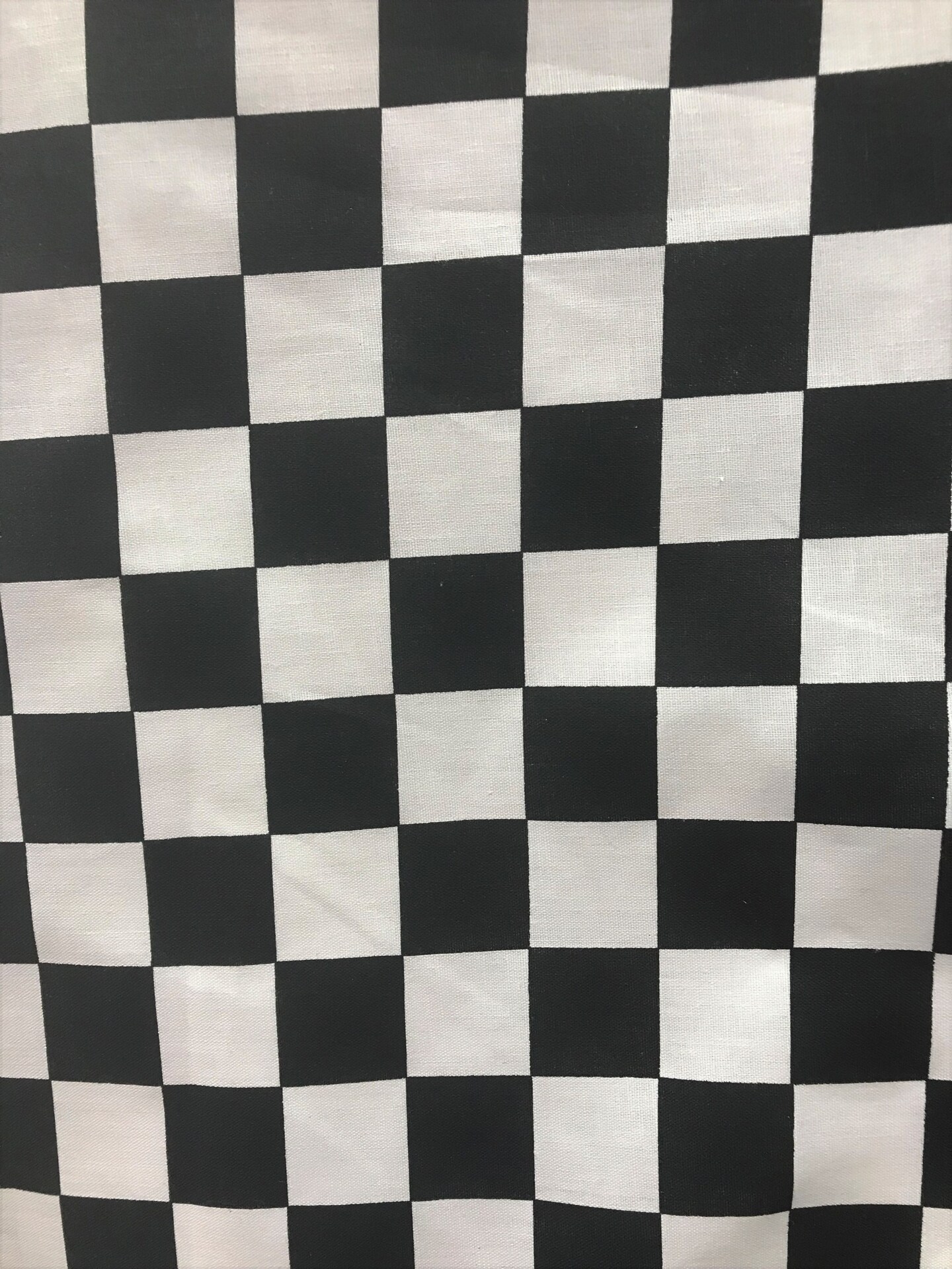 1 Yard Classic Black/White Checkerboard Poly Cotton fabric 59/60 Inch Width