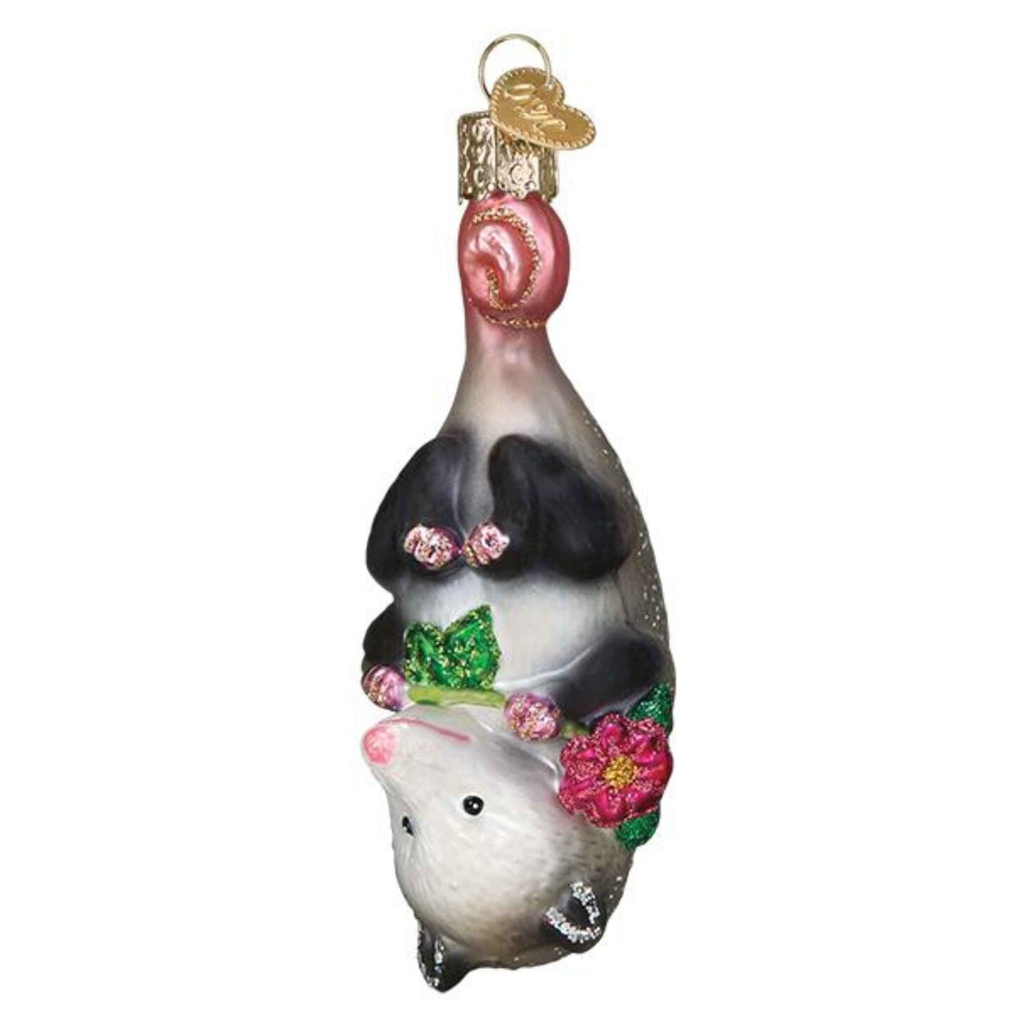 Old World Christmas 4.25 In Blossom Opossum Christmas Tree Ornament , Playing Possem Ornament