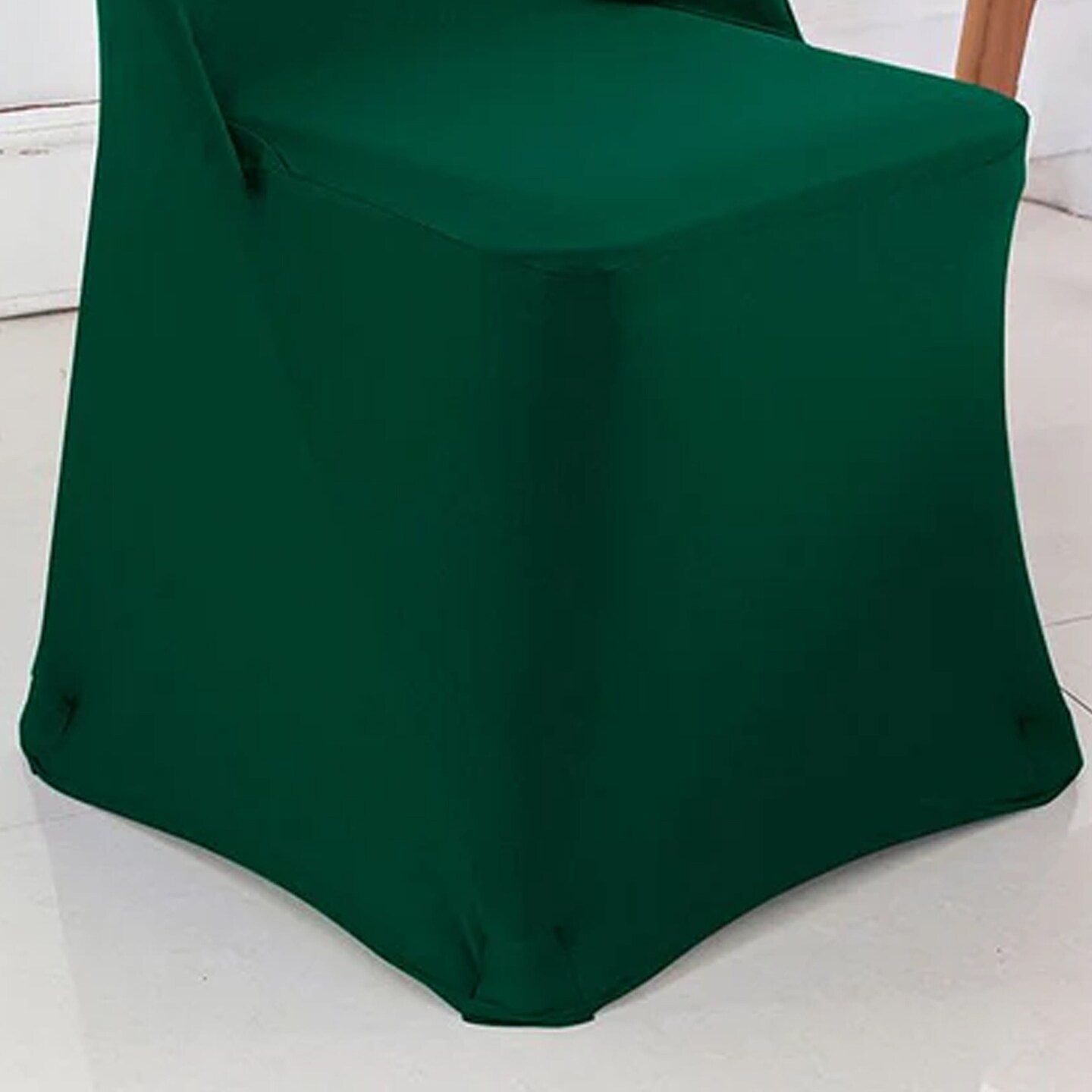 1 Piece Hunter Green or Holly Green Stretch Spandex Chair Cover for Elegant Folding Seating