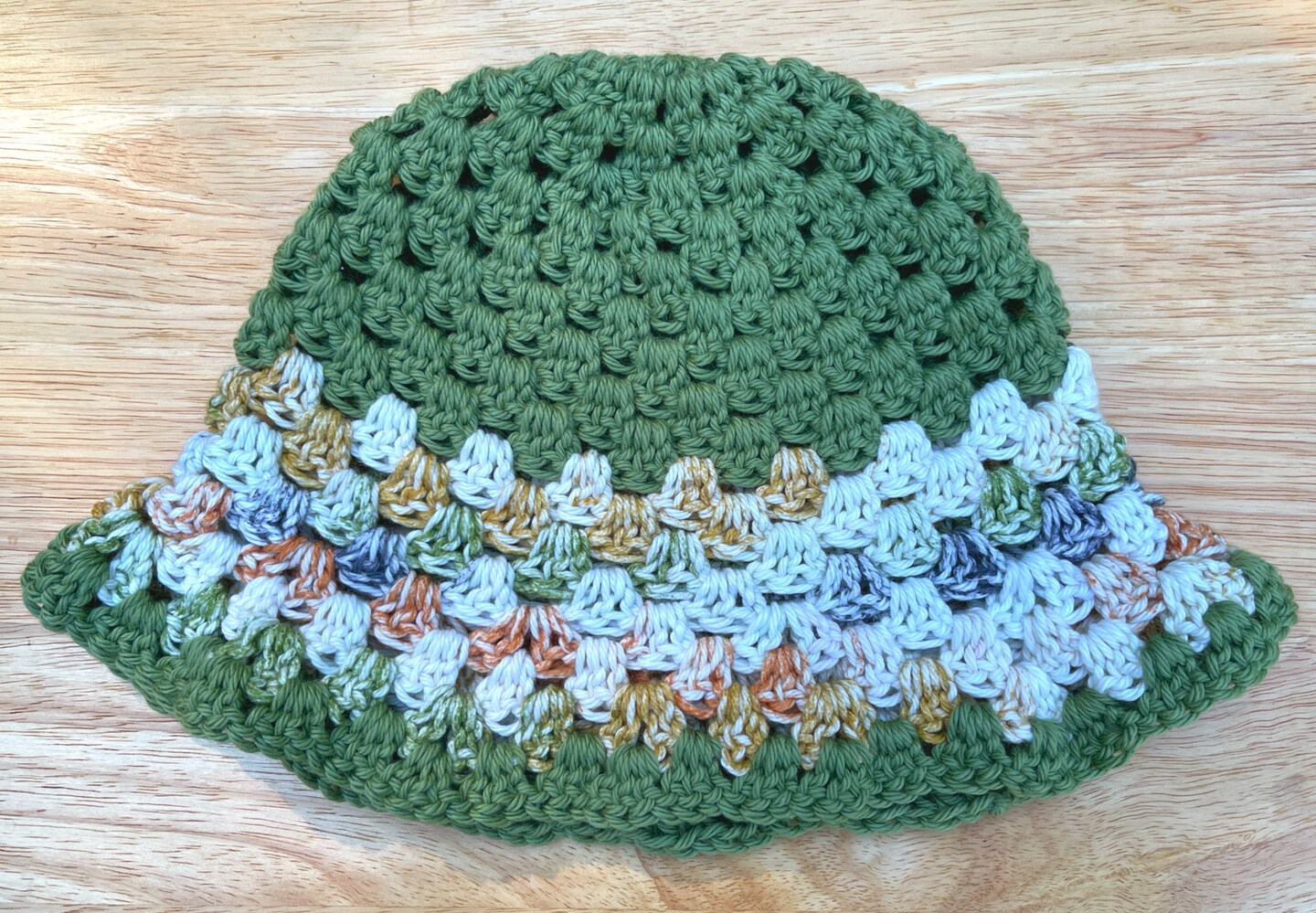 Handmade Crochet Bucket Hat w/ Pins – Made by @thecrystalneedle65 I made this adorable bucket hat entirely from scratch... and  main image 2