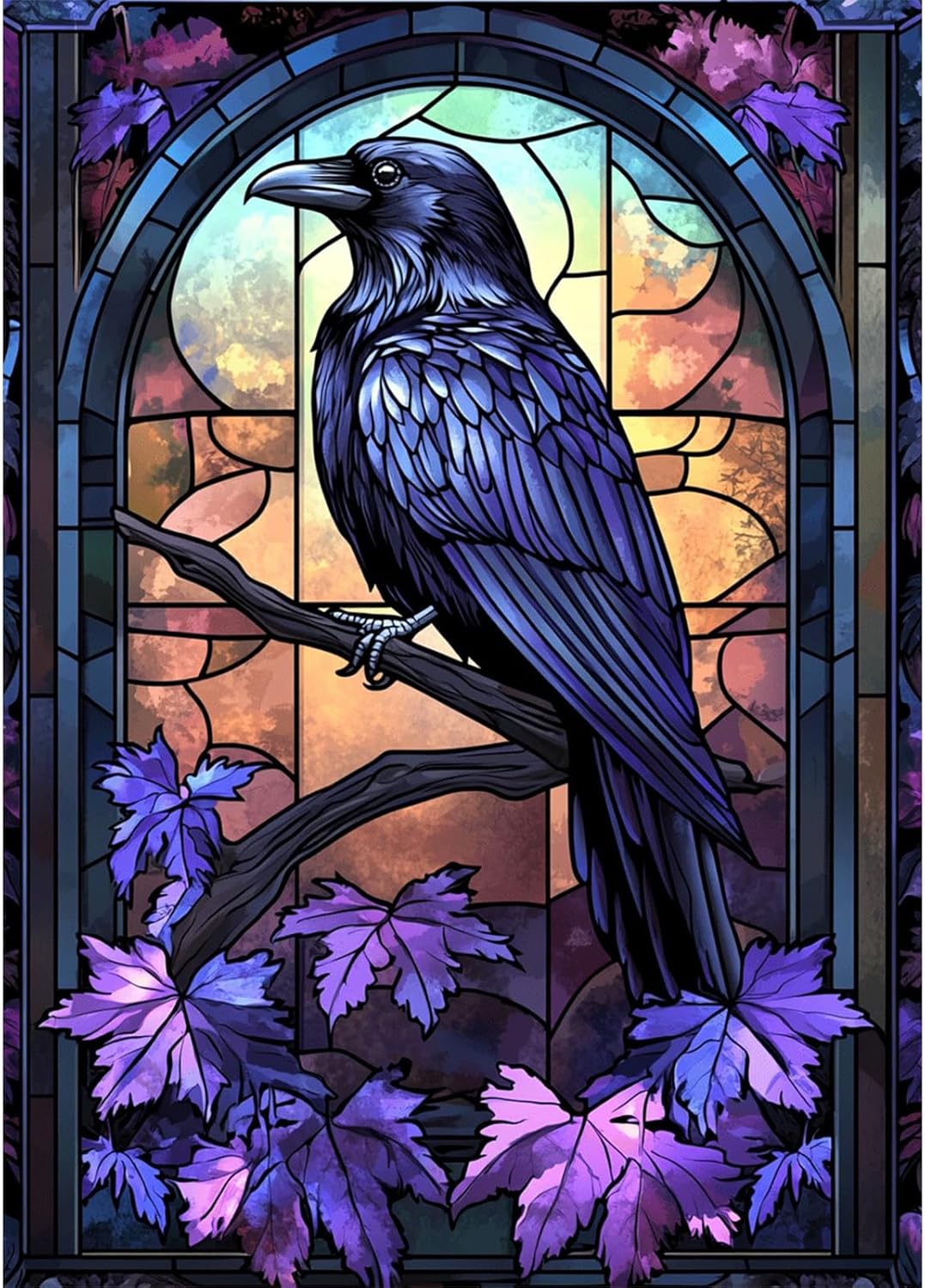 Crow Diamond Painting Kits for Adults (W) 15.75 x 11.81 x 0.31 inches