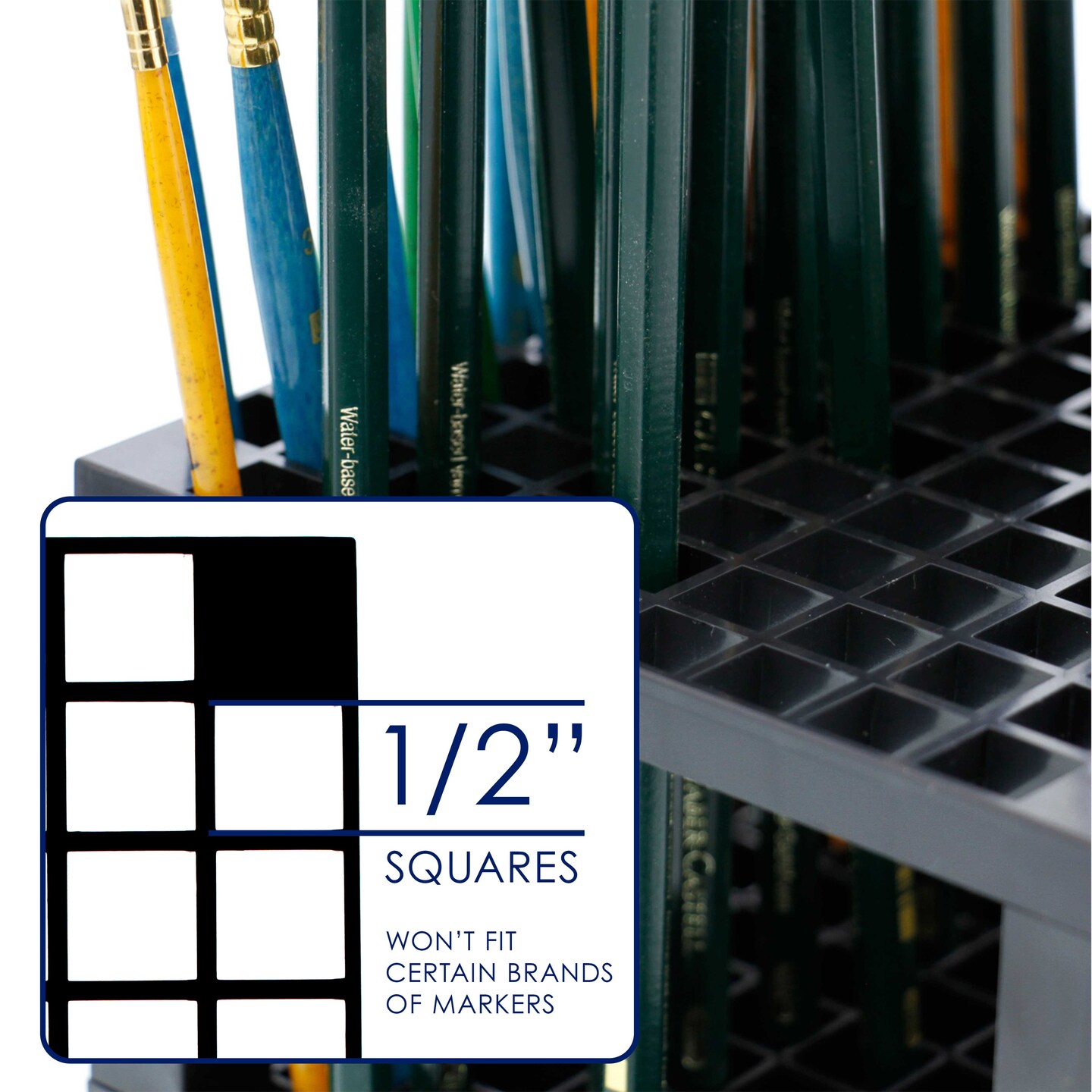 96 Slot Marker Organizer & Paint Brush Holder – Marker Storage, Pens, Brushes, Colored Pencils