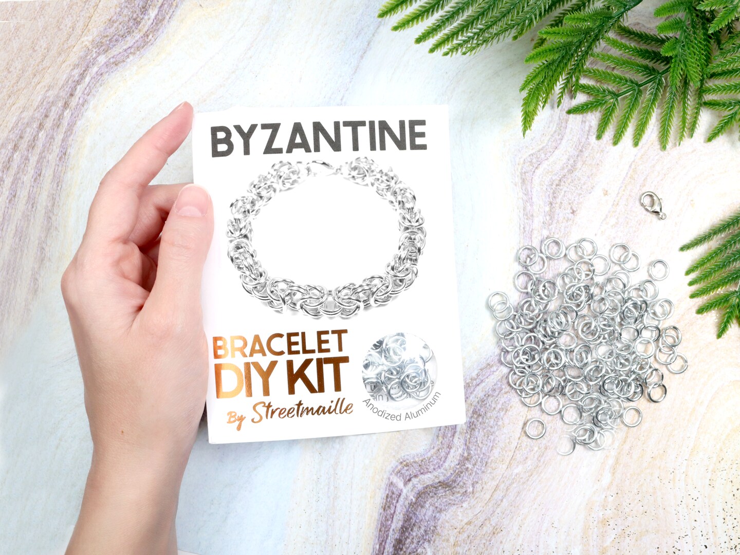 DIY Byzantine Chain Bracelet Kit - Beginner Chainmail Jewelry