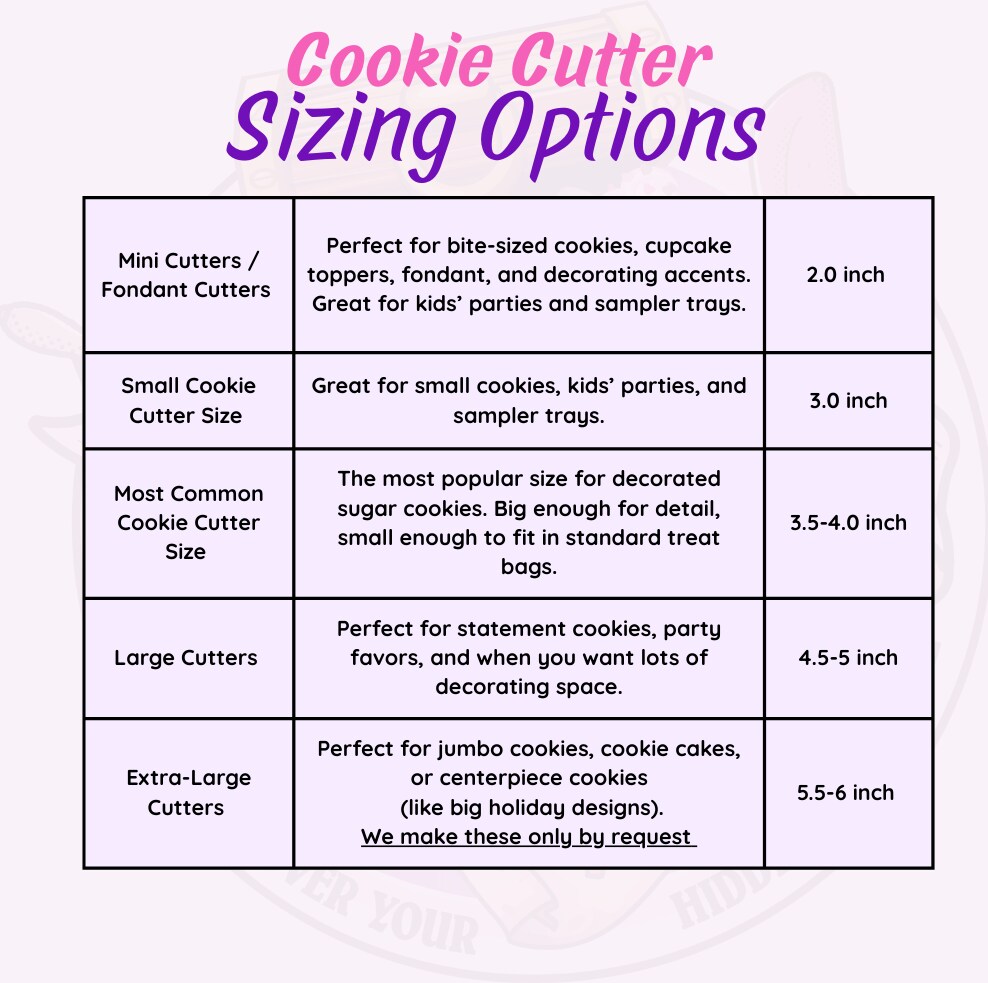 Scalloped Heart Shaped Cookie Cutter & Stamp with Size Options