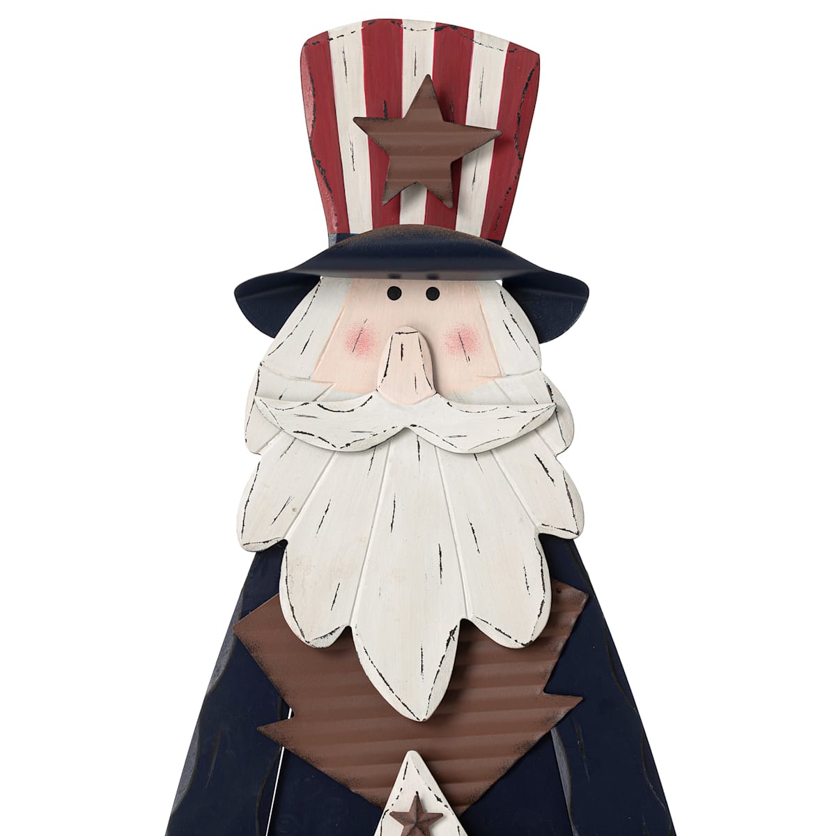 36&#x22;- Rustic Uncle Sam Patriotic Figurine