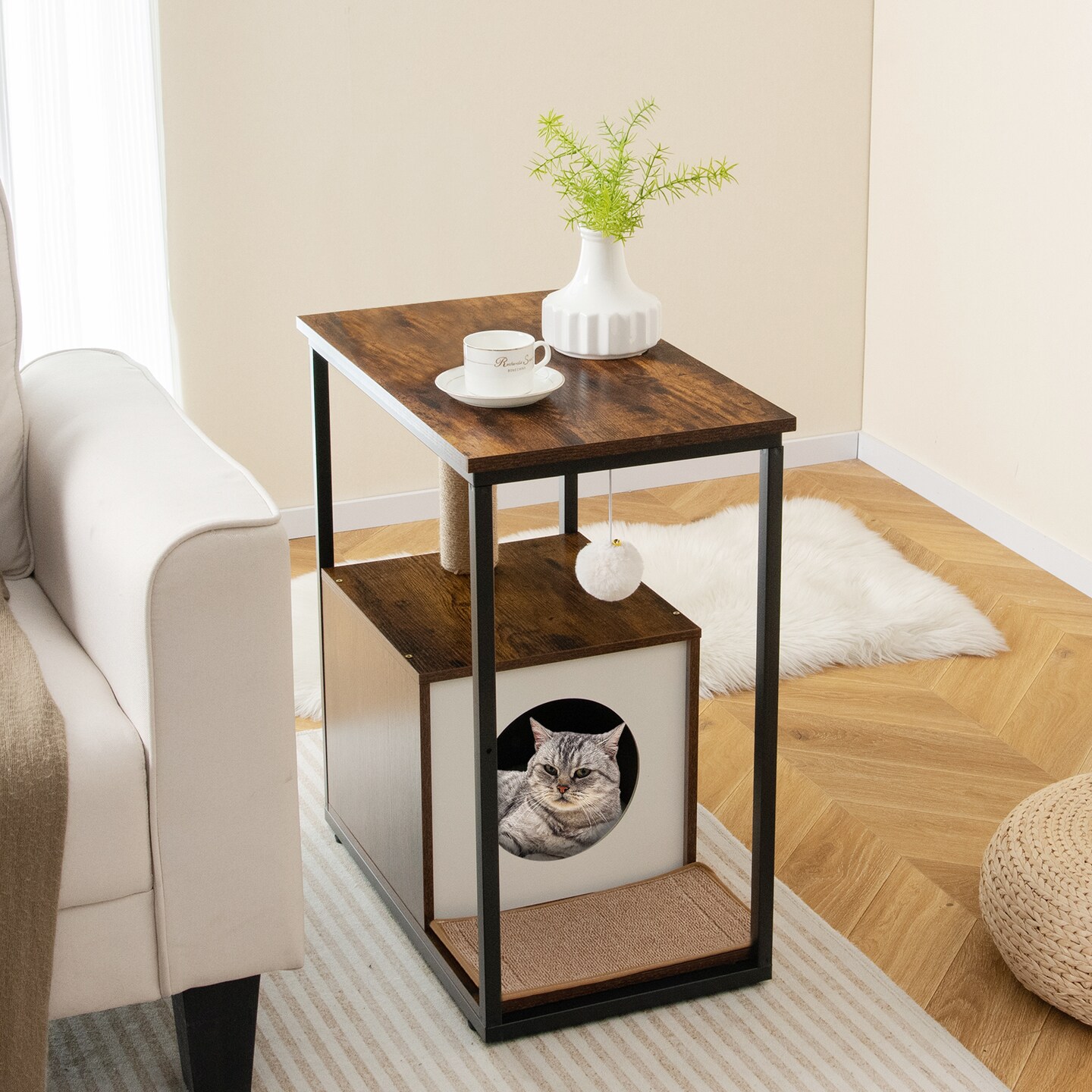 Cat house end table best sale