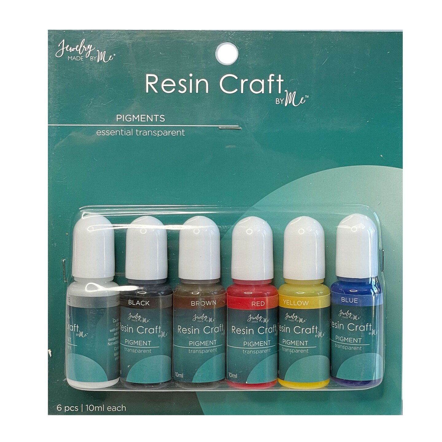 Resin Craft By Me™ Essential Set Transparent Liquid Pigments 6pc 10ML