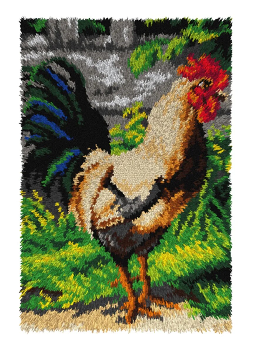 Latch hook rug kit &#x22;Rooster&#x22; 4242