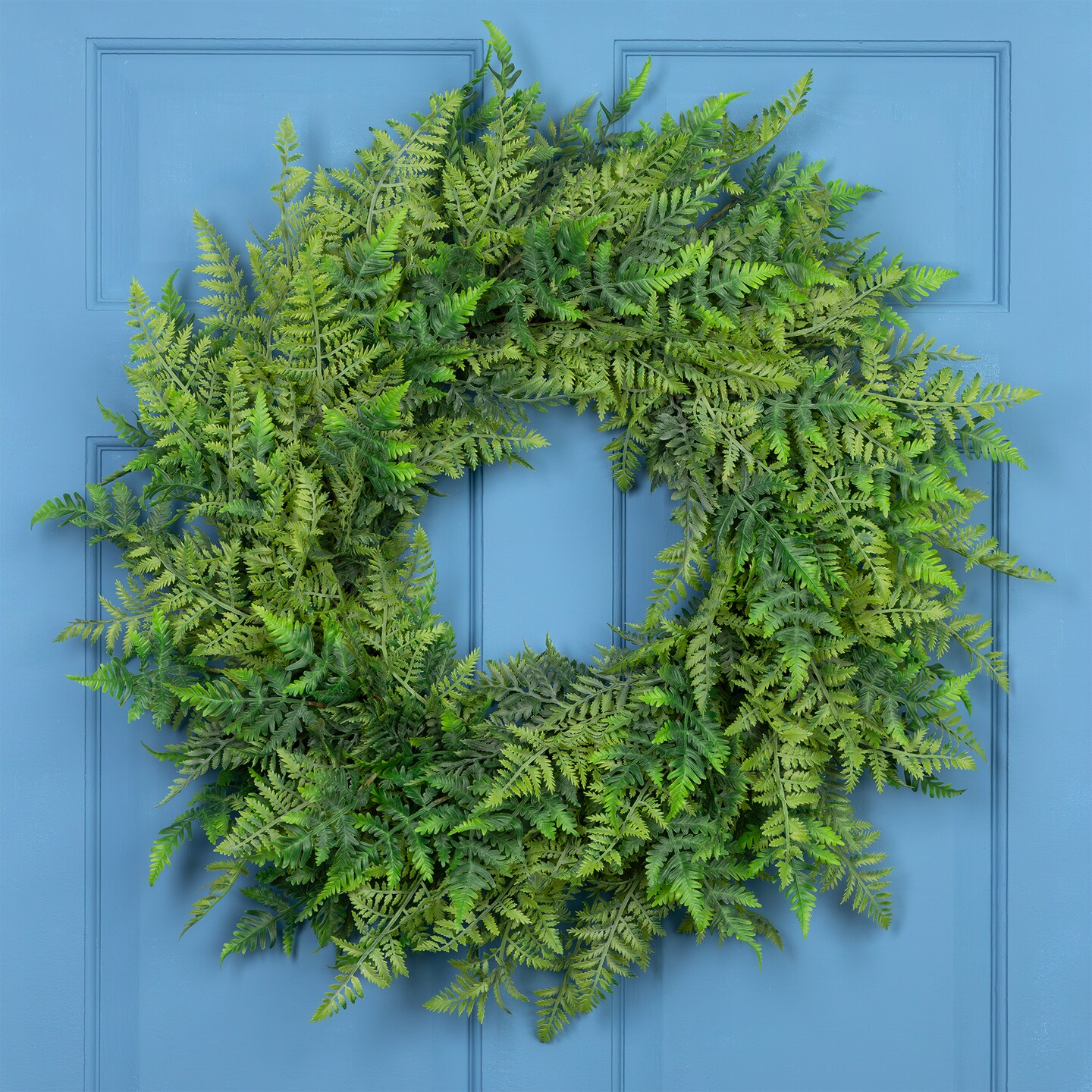 Northlight Fern Artificial Spring Twig Wreath - 28&#x22;