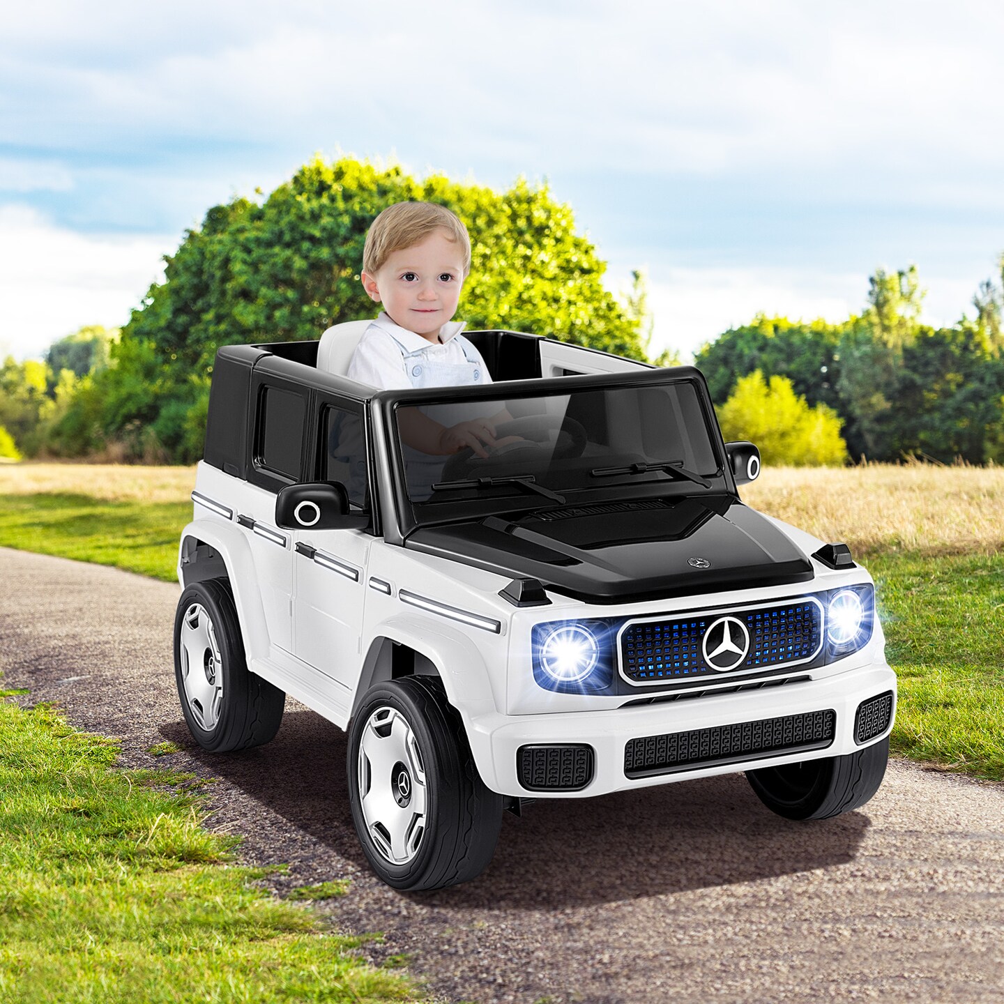 12V Licensed Mercedes-Benz EQG Kids Ride On Car with Remote Control