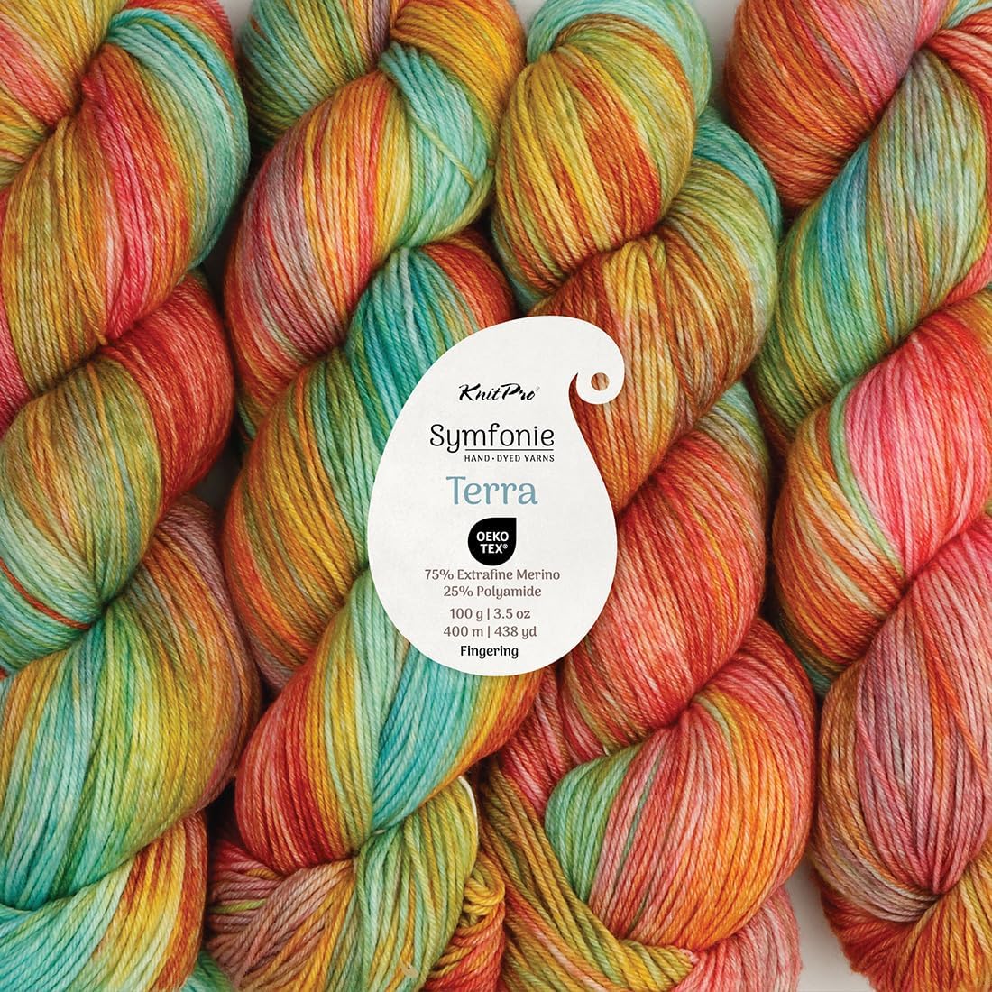 KnitPro Symfonie Premium Hand-Dyed Merino Wool & Polyamide Sock Yarns|Terra Variegated Colors