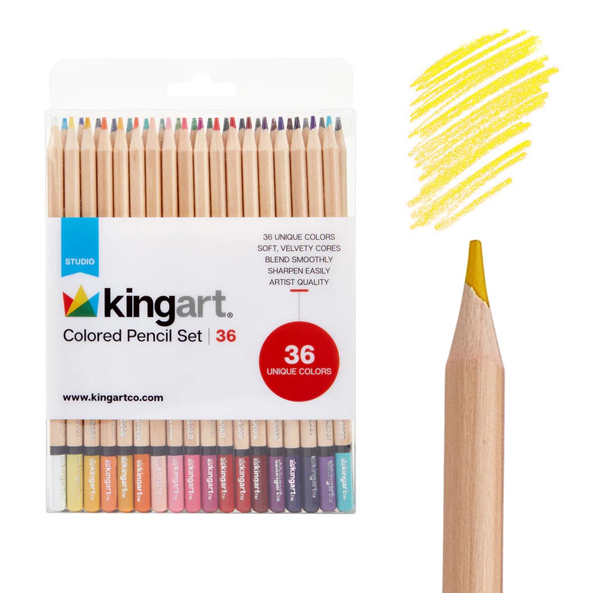 KINGART&#xAE; Colored Pencil Set, 36 Colors
