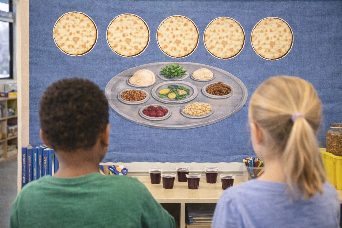 Passover Jumbo Matzah Circle Stickers – 25 Sheets – Large Round Pesach Classroom & Bulletin Board Decorations