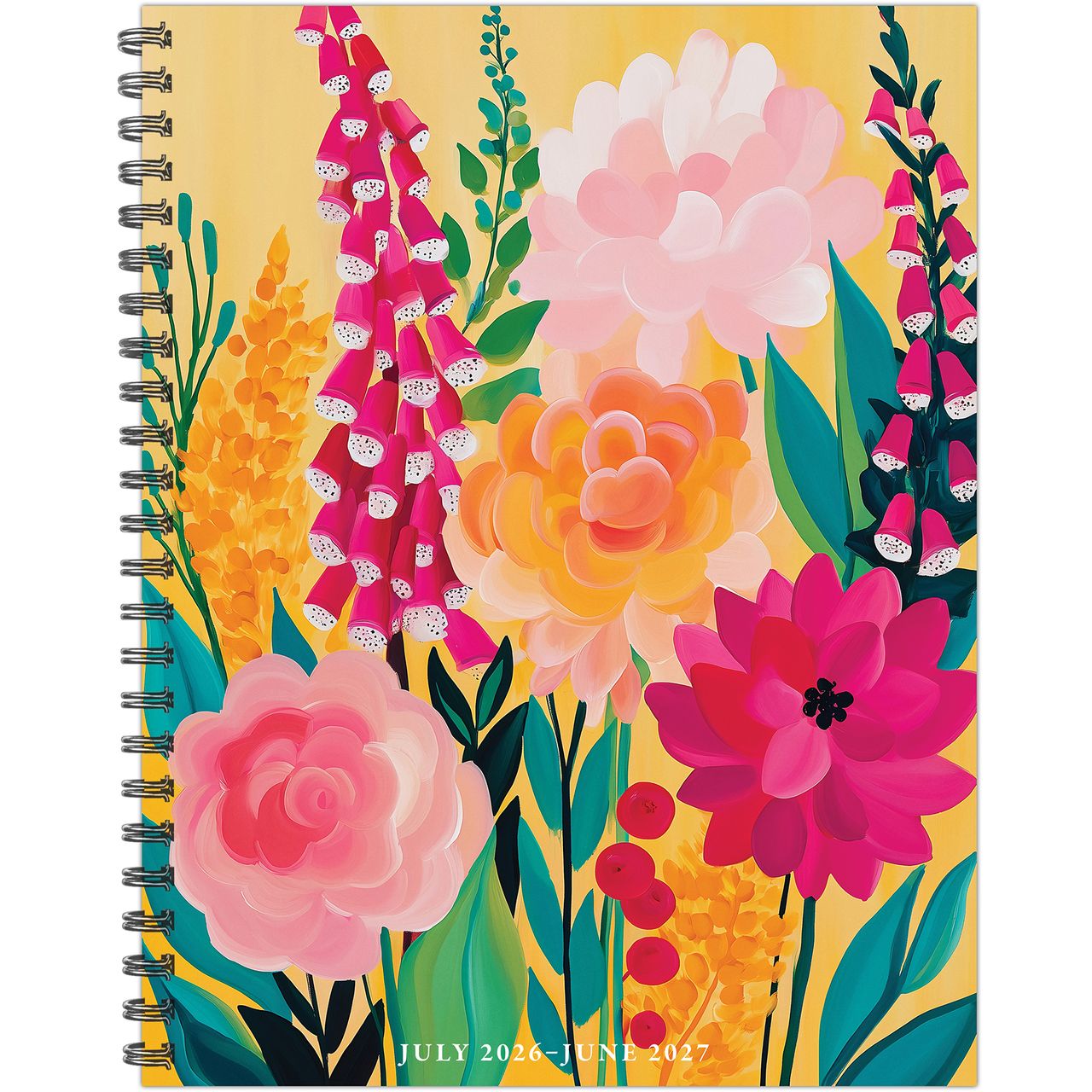 Wild Garden Glow Academic Year July 2026 - June 2027 8.5" x 11" Weekly Softcover Planner