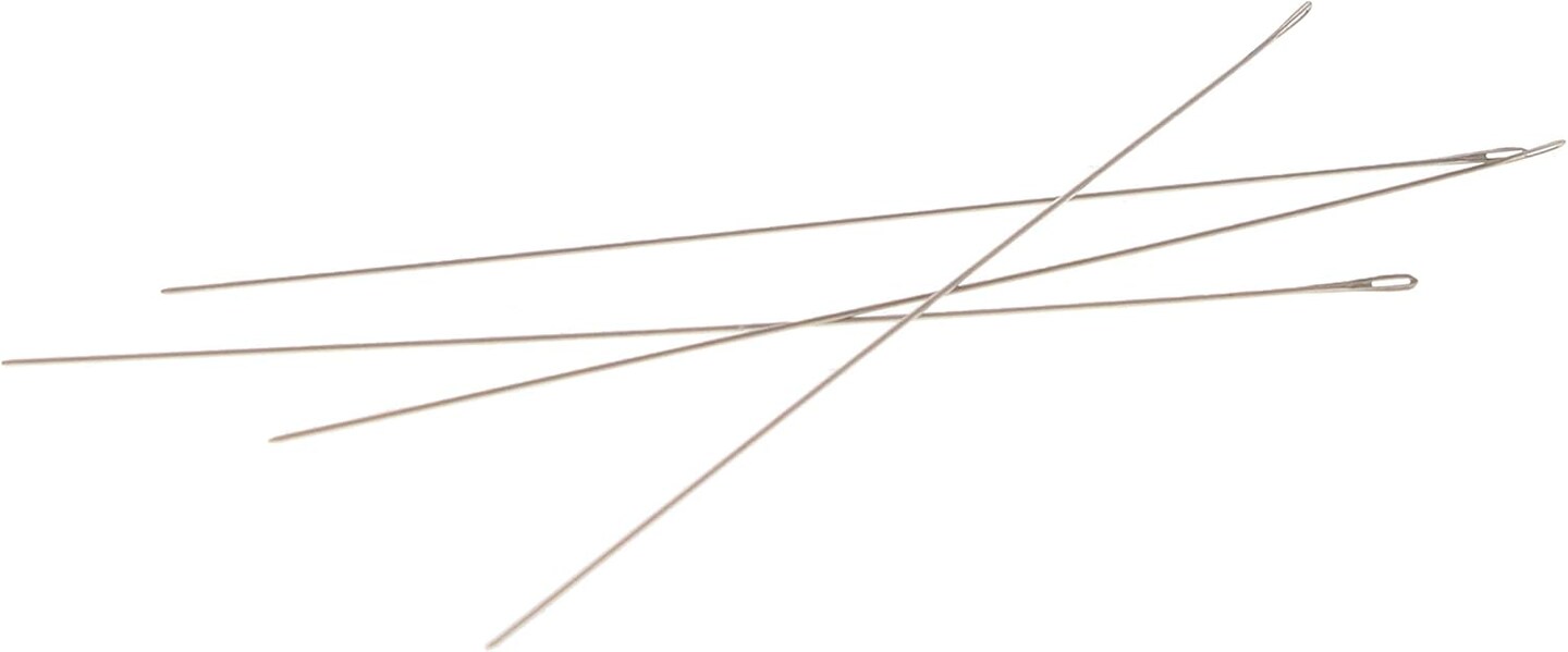 The Beadsmith English Beading Needles, Size 15, 4 Needles per Card, Made in England, Use for Loom Weaving Beadwork, Off-Loom Stitching and Jewelry Making with Seed Beads