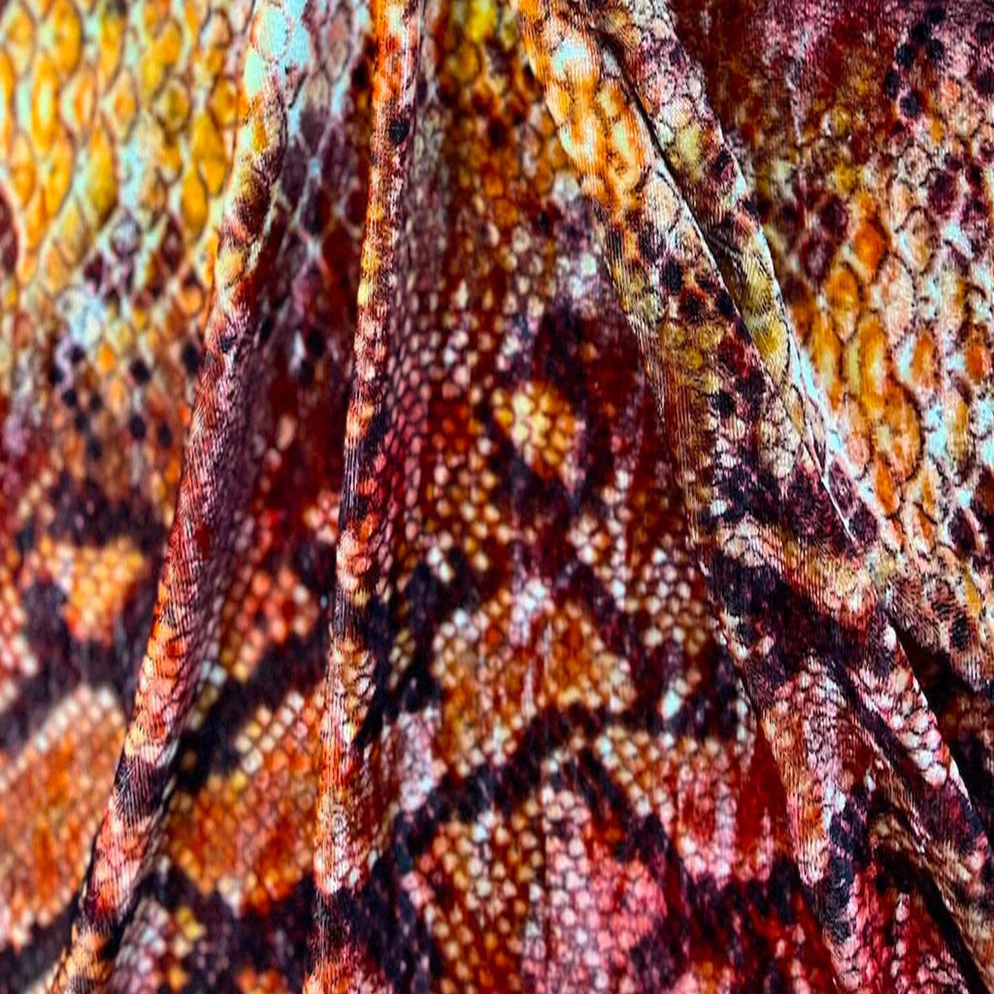 1 Yard Snakeskin Printed Velvet Fabric for Cosplay Costumes Leggings Apparel 60 Inches Width