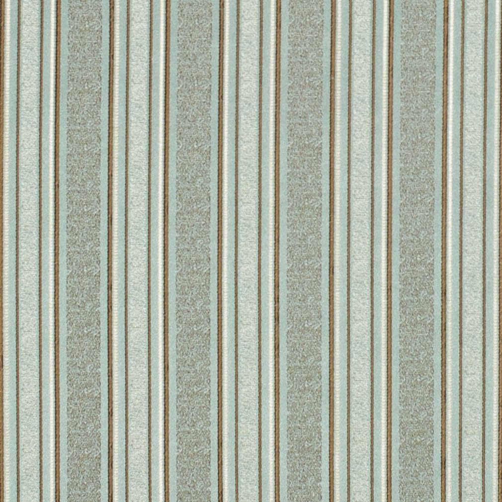 Aqua Stripe Woven Pattern Upholstery Fabric by The Yard - SKU: Martin Seaglass