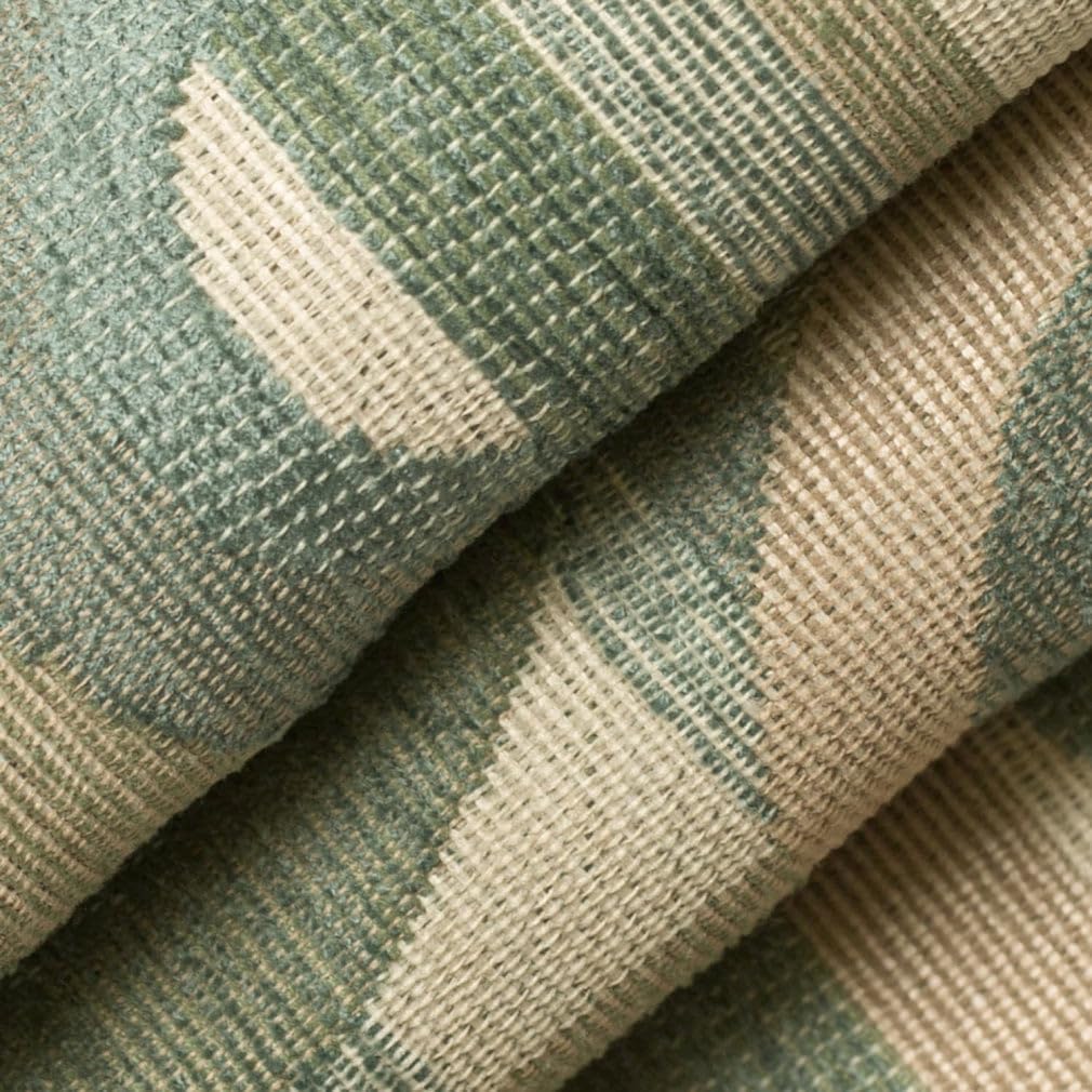 Green Made in America Abstract Woven Pattern Upholstery Fabric by The Yard - SKU: Belagio Sage