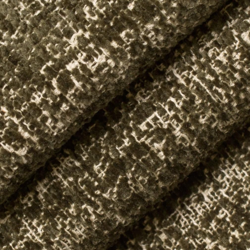 Green Chenille Textured Upholstery Fabric by The Yard - SKU: Aurora Olive