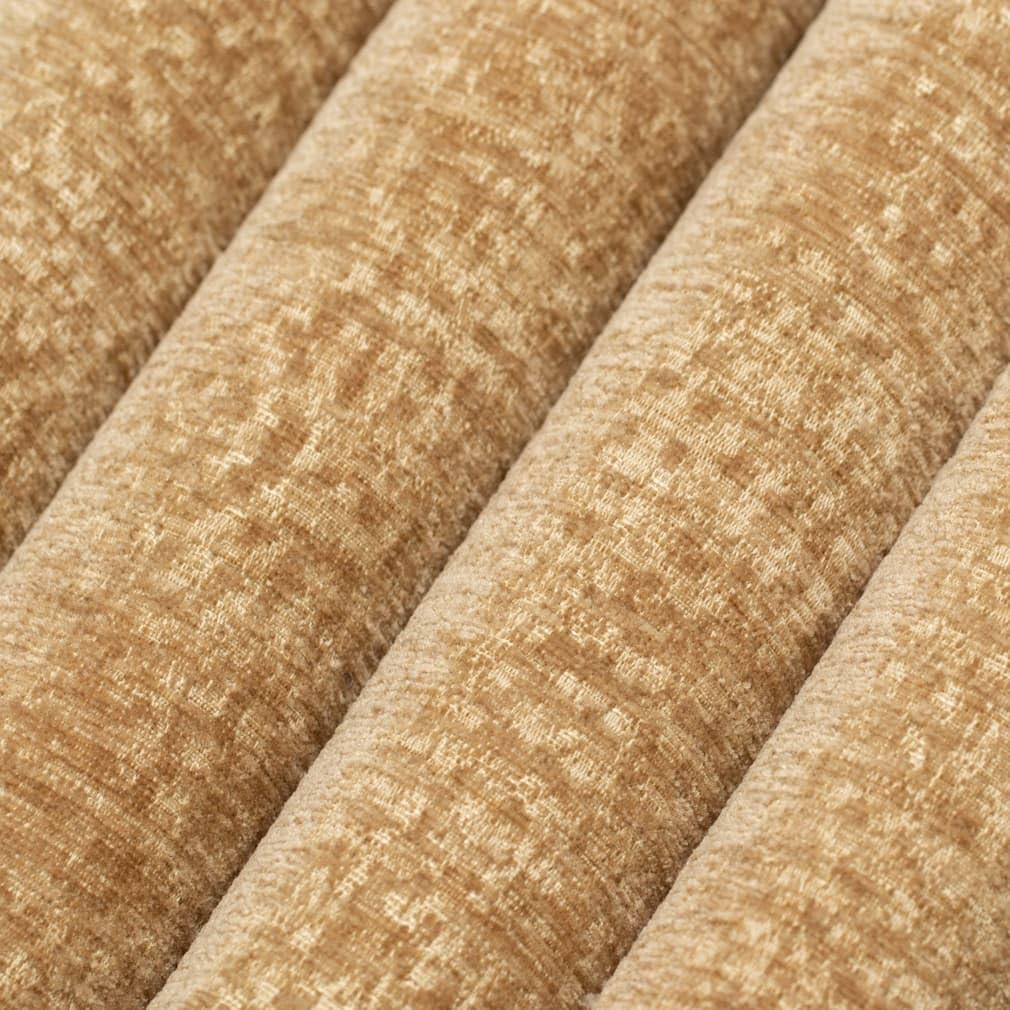 Natural Yellow Chenille Textured Upholstery Fabric by The Yard - SKU: Guthrie Camel