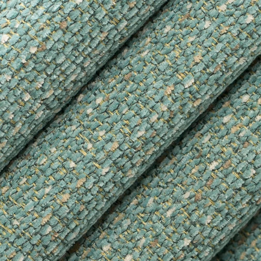 Aqua Stain Resistant Performance Pet Friendly Texturedd Upholstery Fabric by The Yard - SKU: Eleanor Aqua