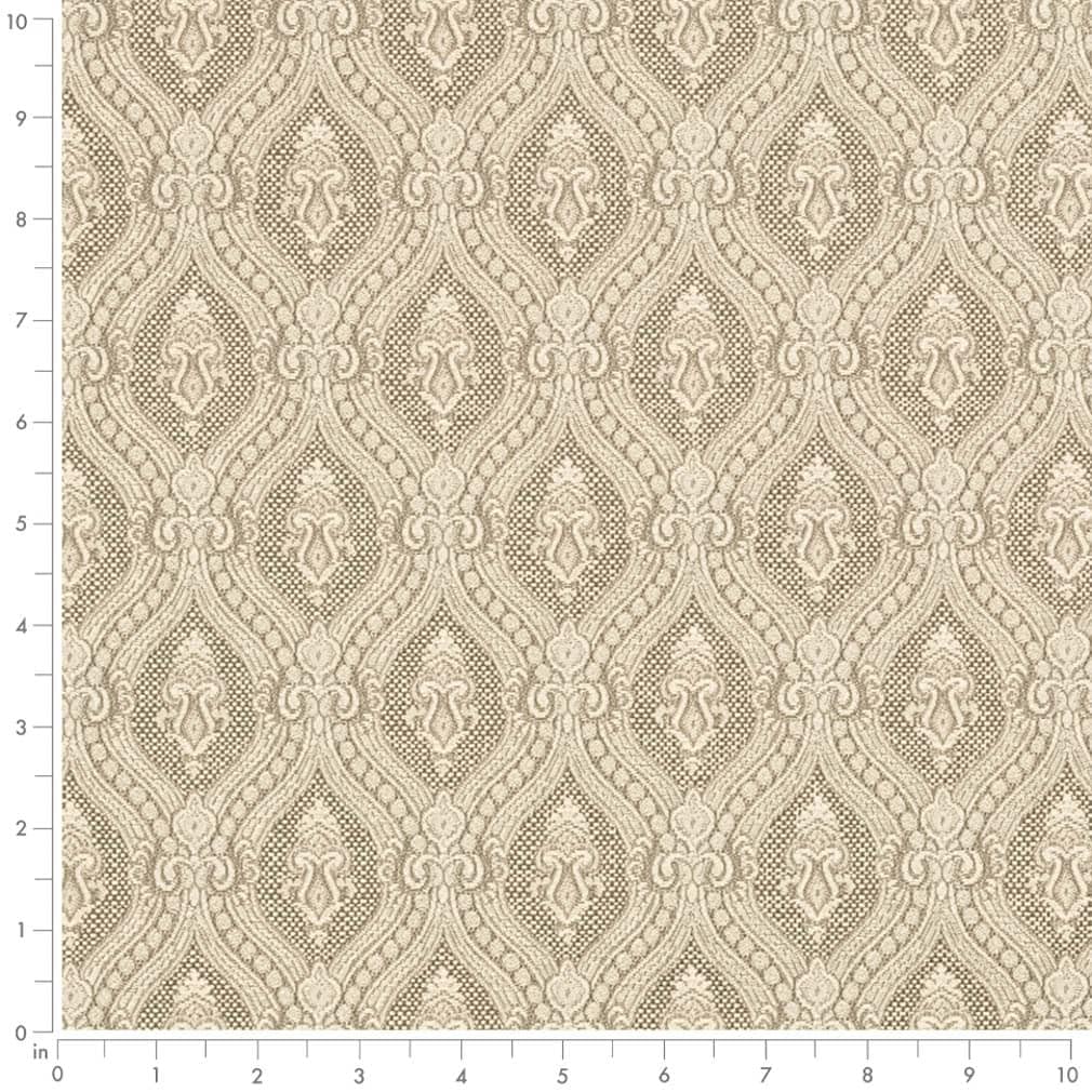 Natural Damask Geometric Woven Pattern Upholstery Fabric by The Yard - SKU: Duval Marble