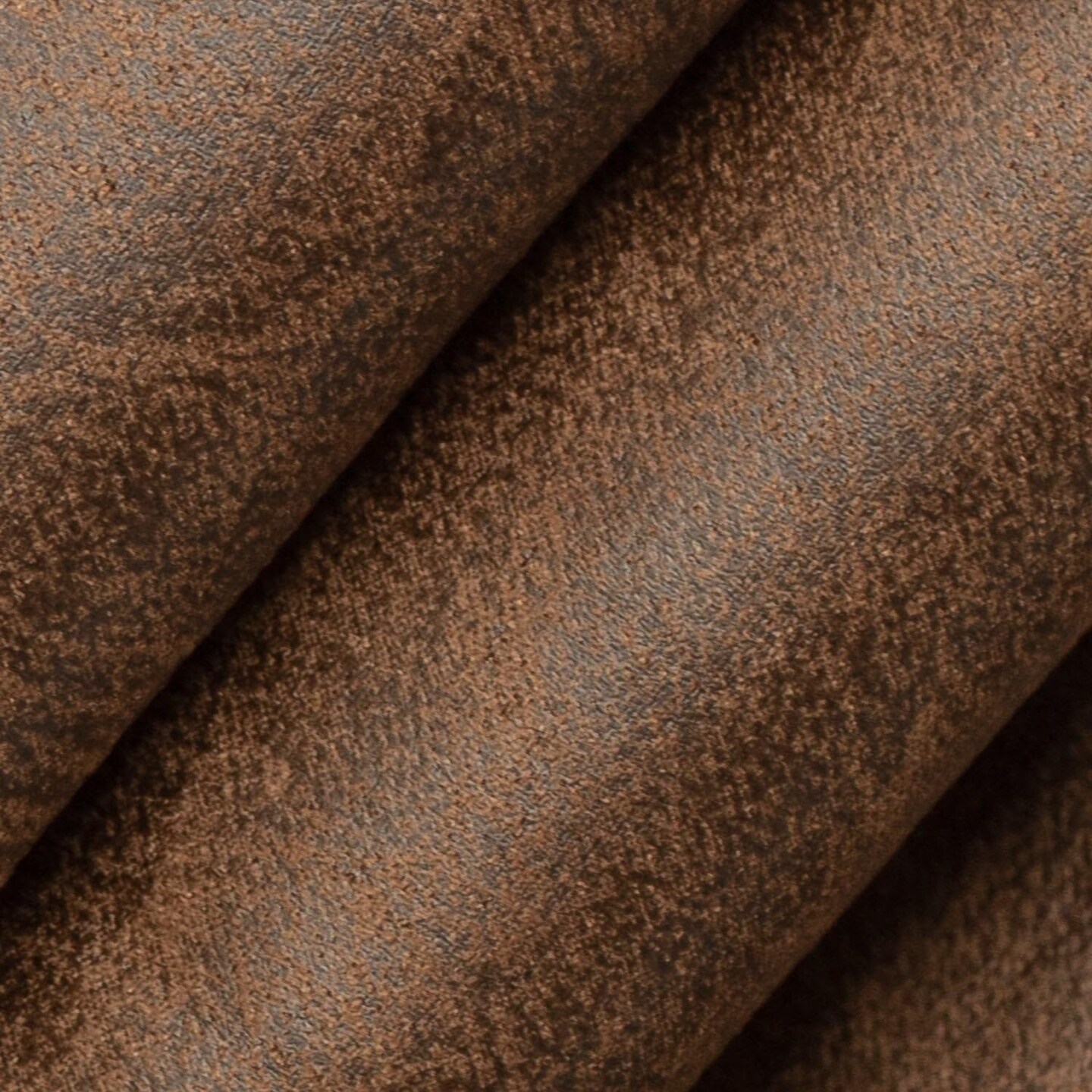 Brown Performance Grade Vinyl Plain Solid Upholstery Fabric by The Yard - SKU: Mahalia Cinnamon
