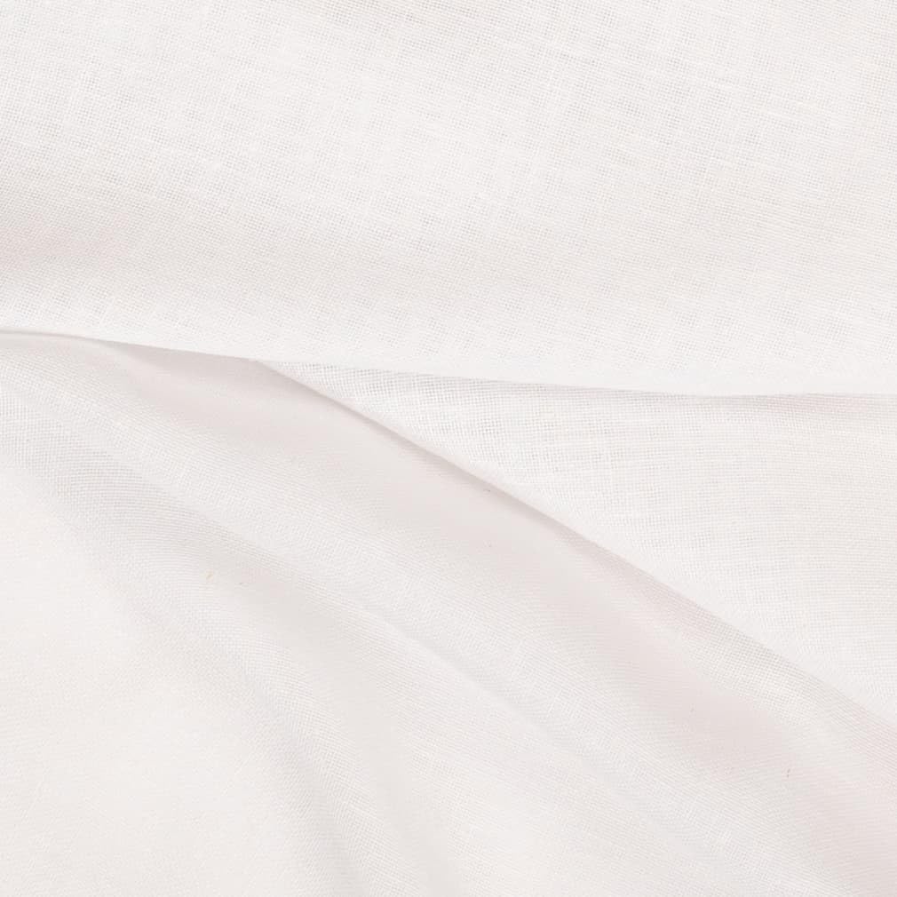 White Linen Look Sheer Upholstery Fabric by The Yard - SKU: Esmeralda Rice