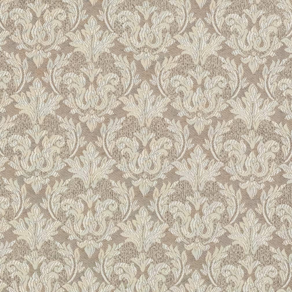 Natural Abstract Damask Woven Pattern Upholstery Fabric by The Yard - SKU: Hudson Beige