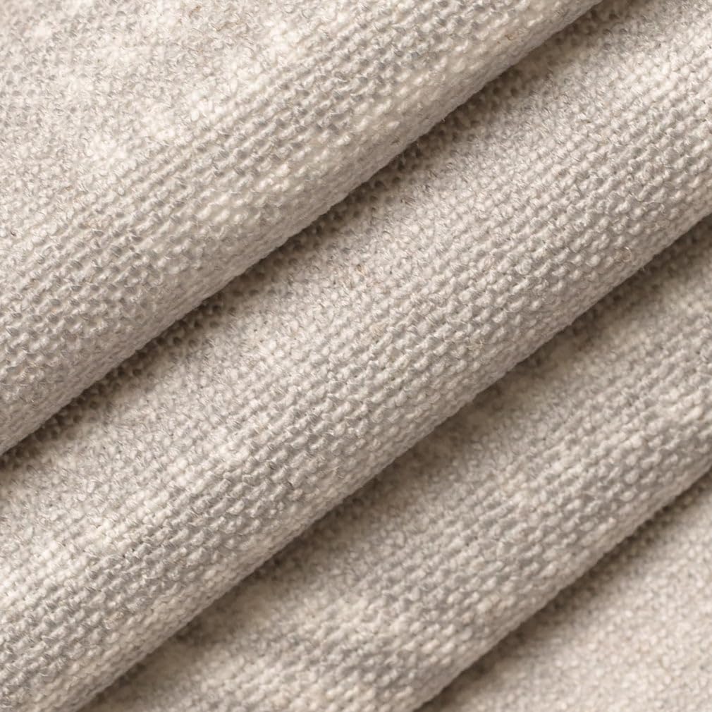 Grey Stain Resistant Performance Pet Friendly Abstract Global Linen Look Print Upholstery Fabric by The Yard - SKU: Rover Silver