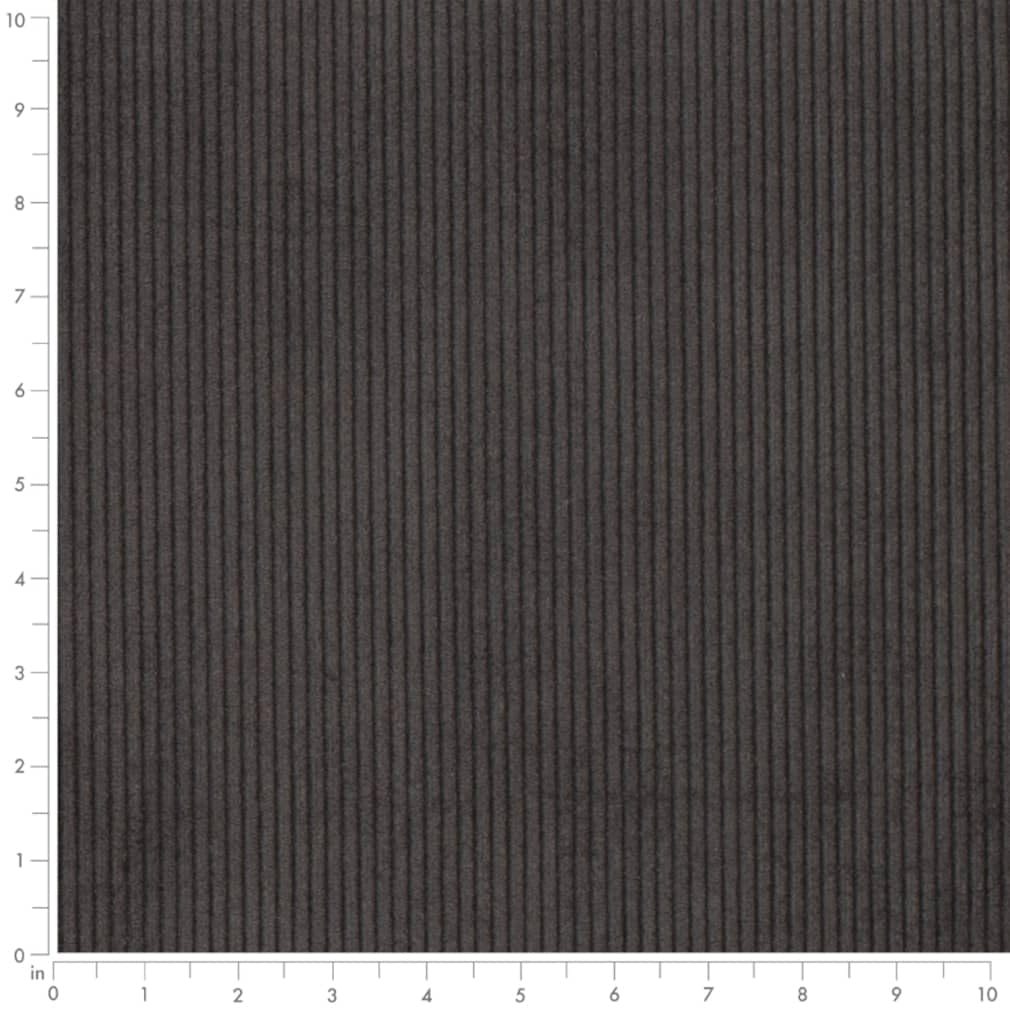 Black Small Scale Corduroy Chenille Upholstery Fabric by The Yard - SKU: Cosmo Shadow
