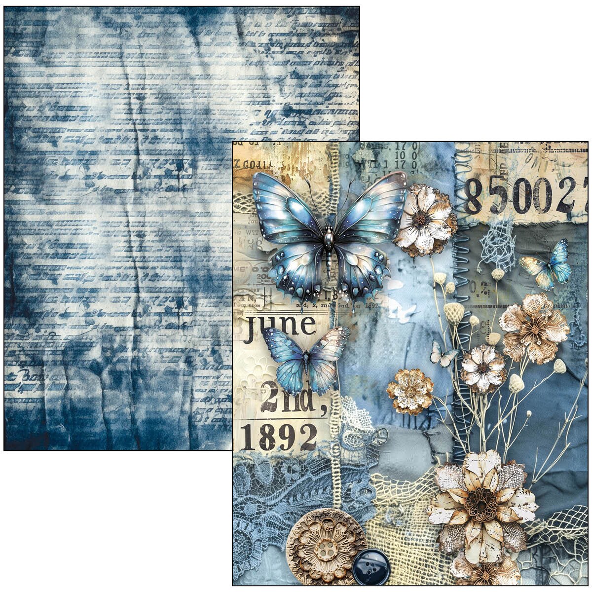 Ciao Bella LuMania - Mixed Media Book Urban Blue Denim A4 Maxi