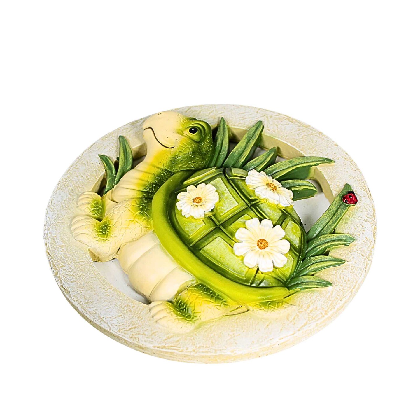 Roman 8.5 Inch Turtle Garden Stepping Stone Summer Garden Stepping Stone , Indoor Outdoor