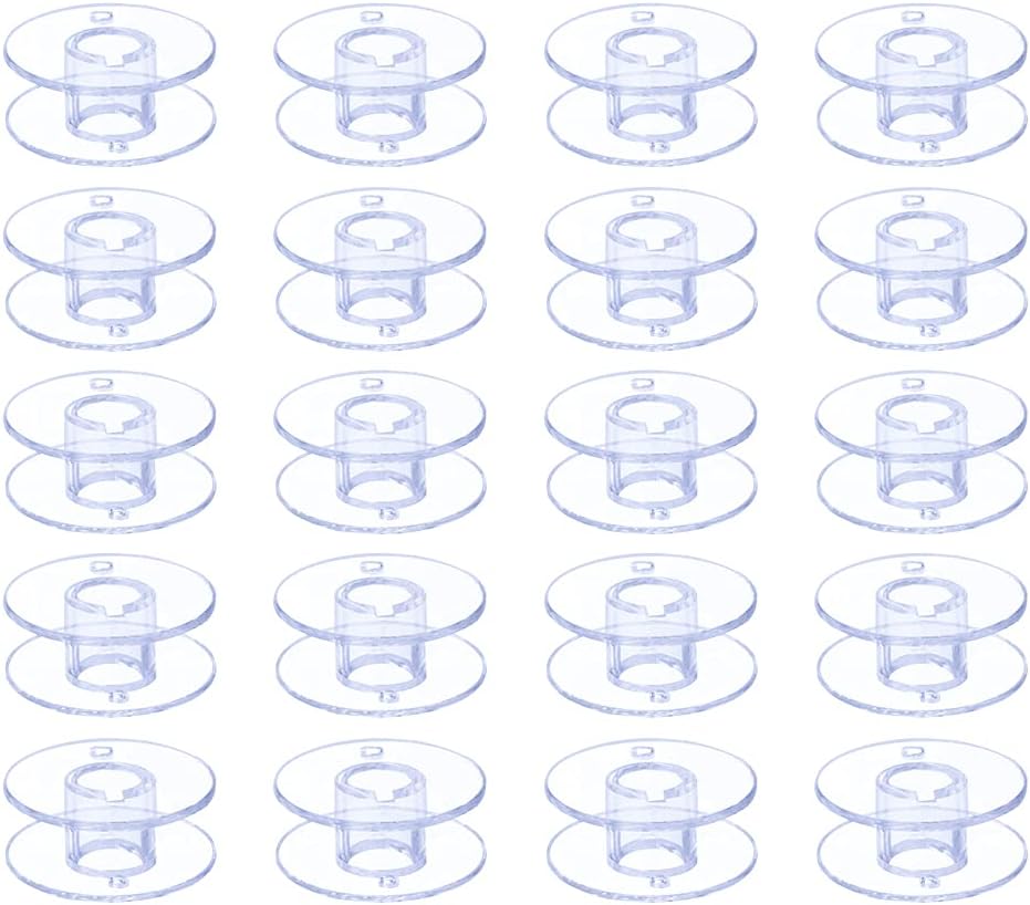Sewing Machine and Embroidery Bobbins, SA156 Bobbins for Brother, Class 15 Transparent Sewing Bobbins (30 Pack)