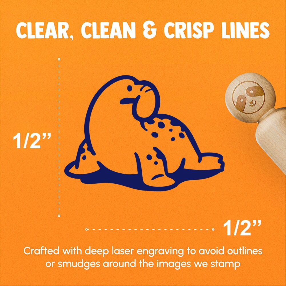 Big Nose Elephant Seal Marine Sea Animal Rubber Stamp for Stamping Crafting Planners