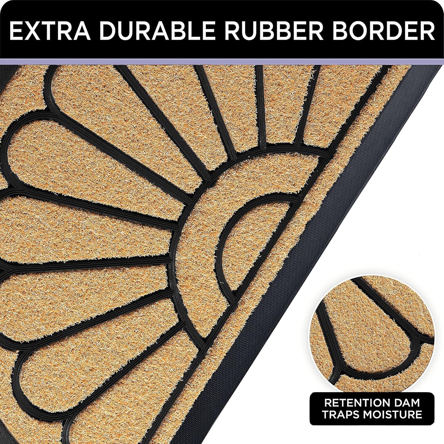 Front Door Mat – 30"x17", Low Pile, Mud & Dirt Trapping, Non-Slip Rubber Backing, Bright Yellow for Indoor/Outdoor.