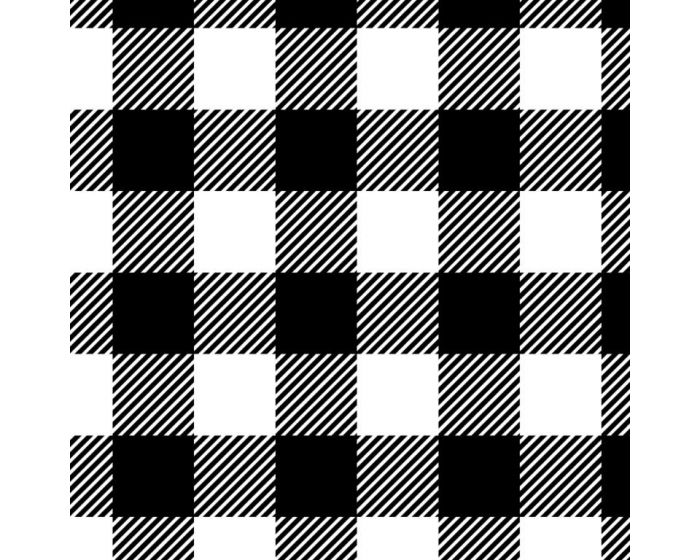 White Black Buffalo Plaid Flannel Fabric | By The Yard | Sewing and Crafting | 42 inches wide