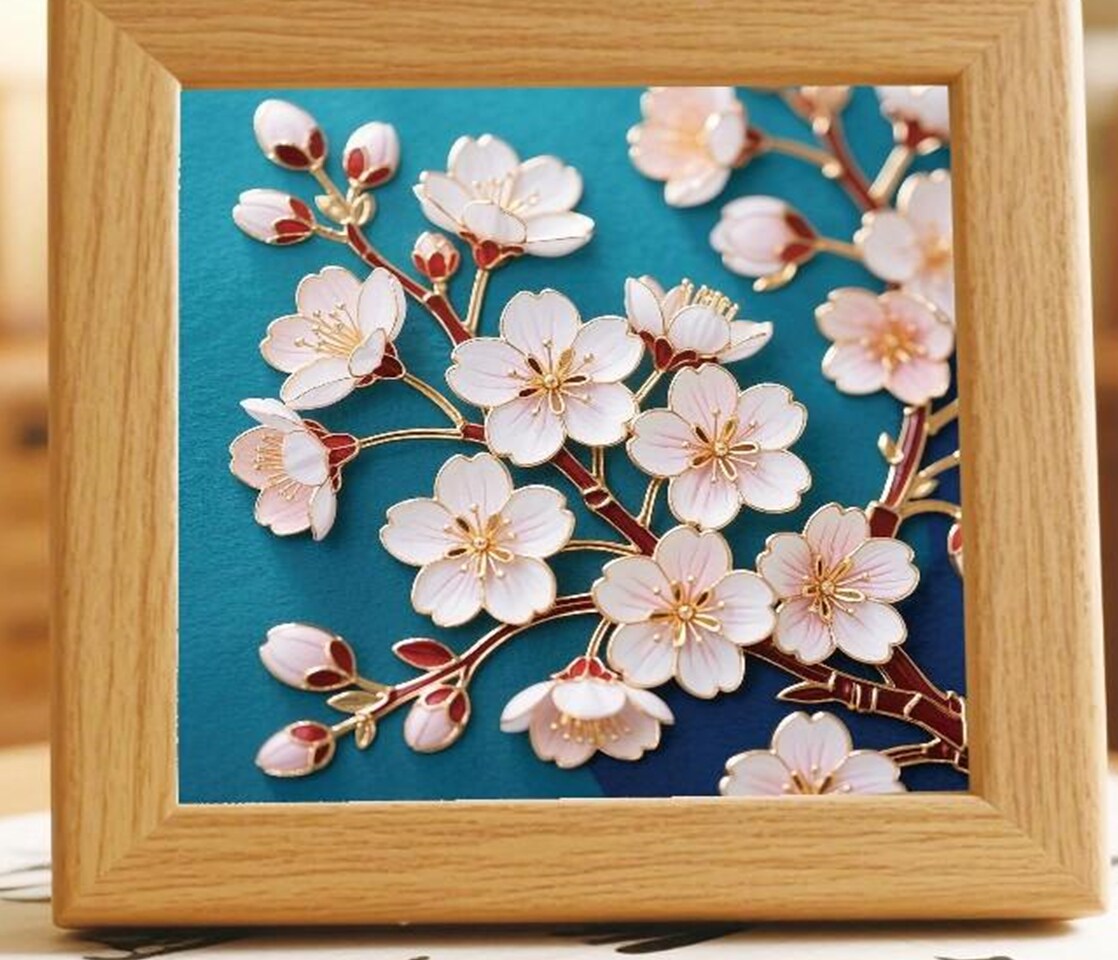 Michaels, Almond Blossom Cloisonne Art Kit F07AM3-20-12 – Category: Paint by Number