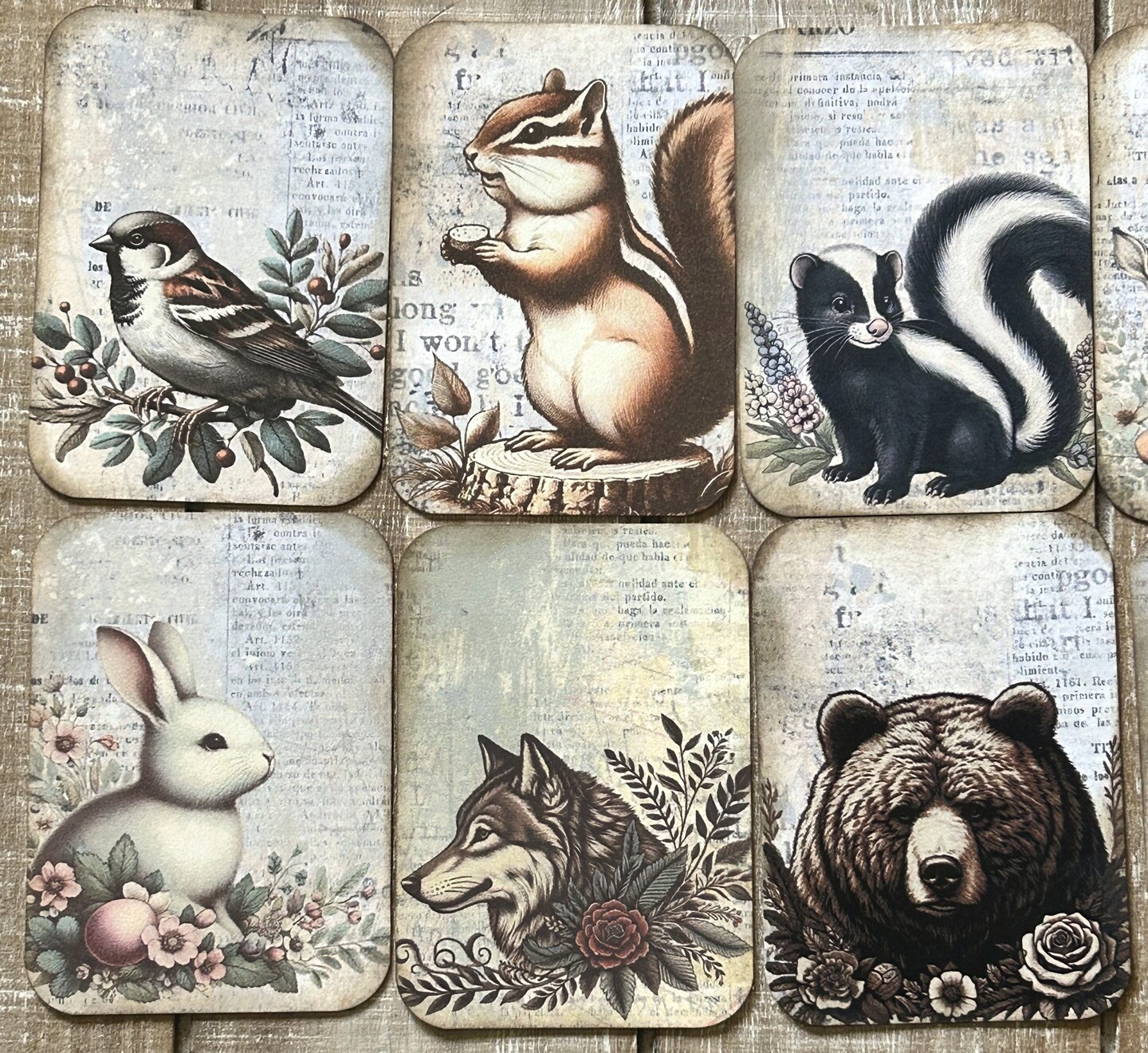 WILDTHINGS×JOURNAL STANDARD Forest animals vintage style junk journal woodland animals