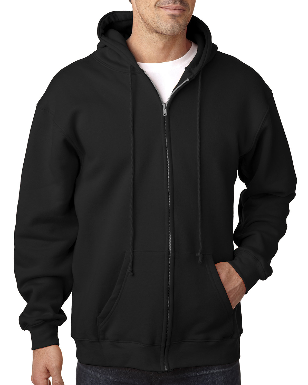 Bayside&#xAE; Adult USA Made Full-Zip Heavyweight Hooded Sweatshirt