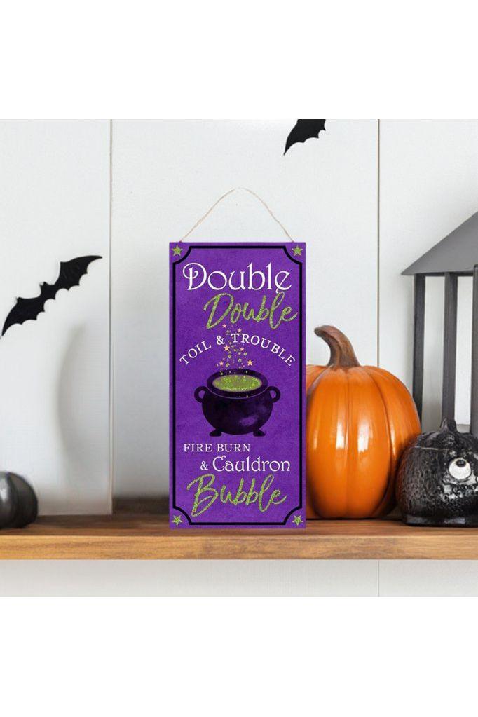 12&#x22; Wooden Sign: Cauldron Bubble Sign