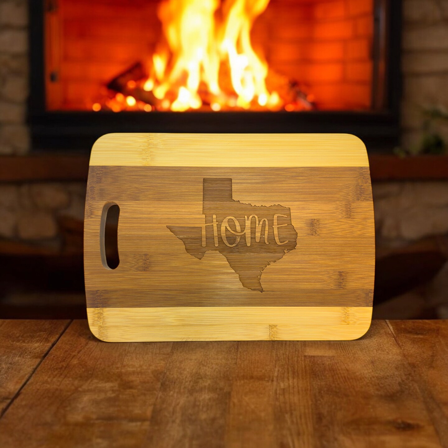 Texas Home Cutting Board 14&#x27;&#x27;x9.5&#x27;&#x27;x.5&#x27;&#x27; Bamboo