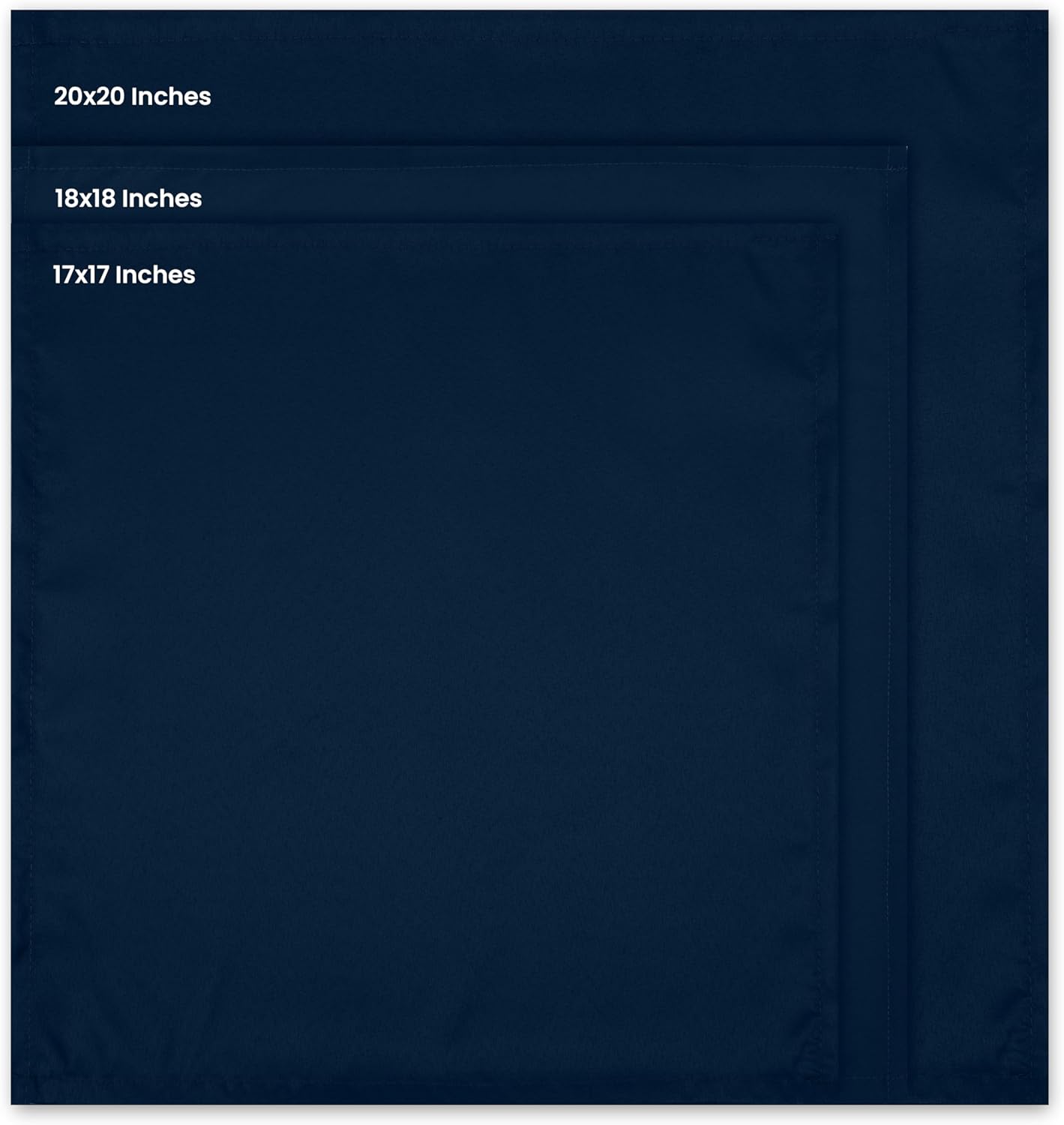 Navy Blue Cloth Napkins (12 Pack, 20x20 Inches), Ideal Dinner Napkins for Party, Wedding and Lunch/Dinner